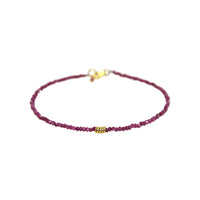 Ruby & 5 Gold Ring Bracelet