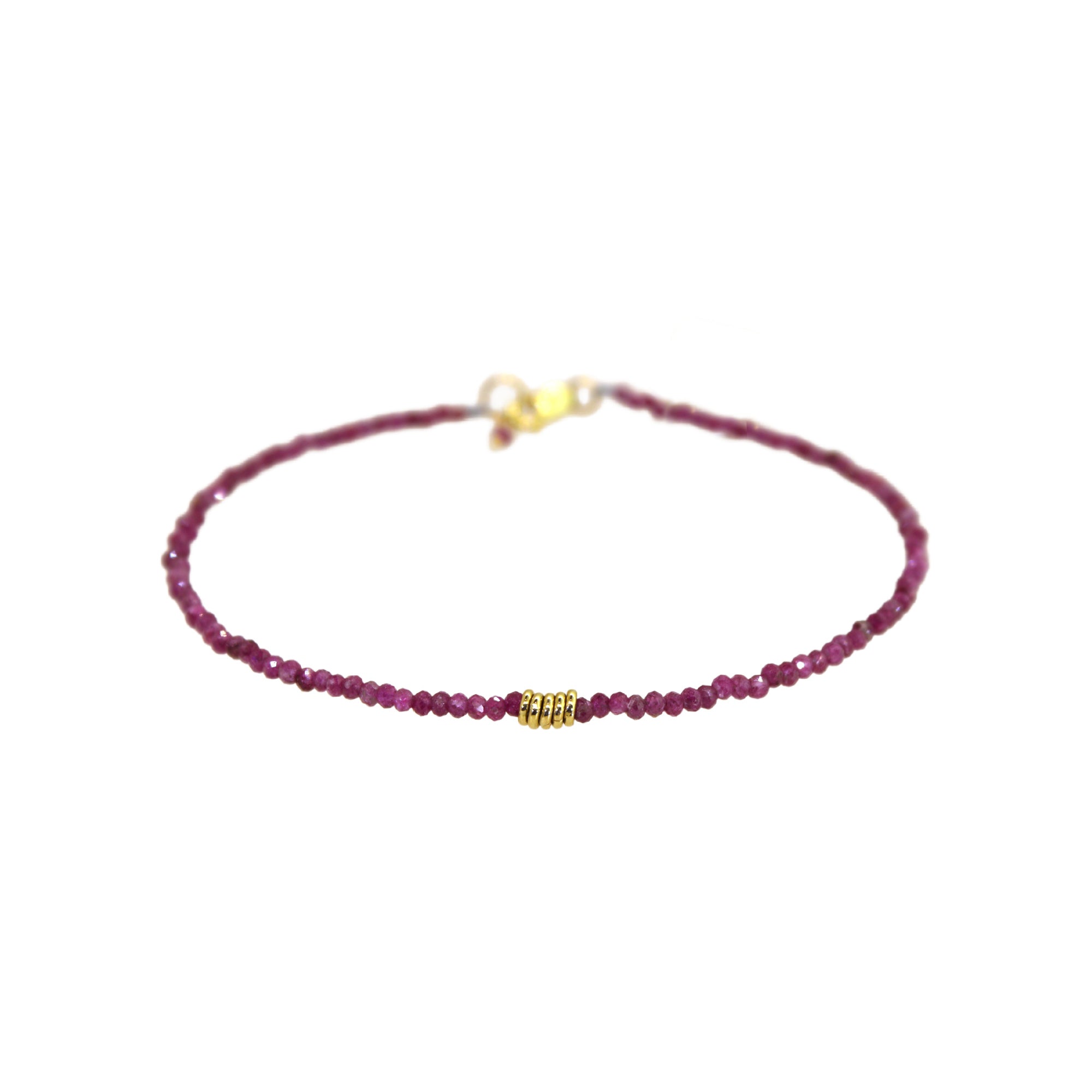 Ruby & 5 Gold Ring Bracelet