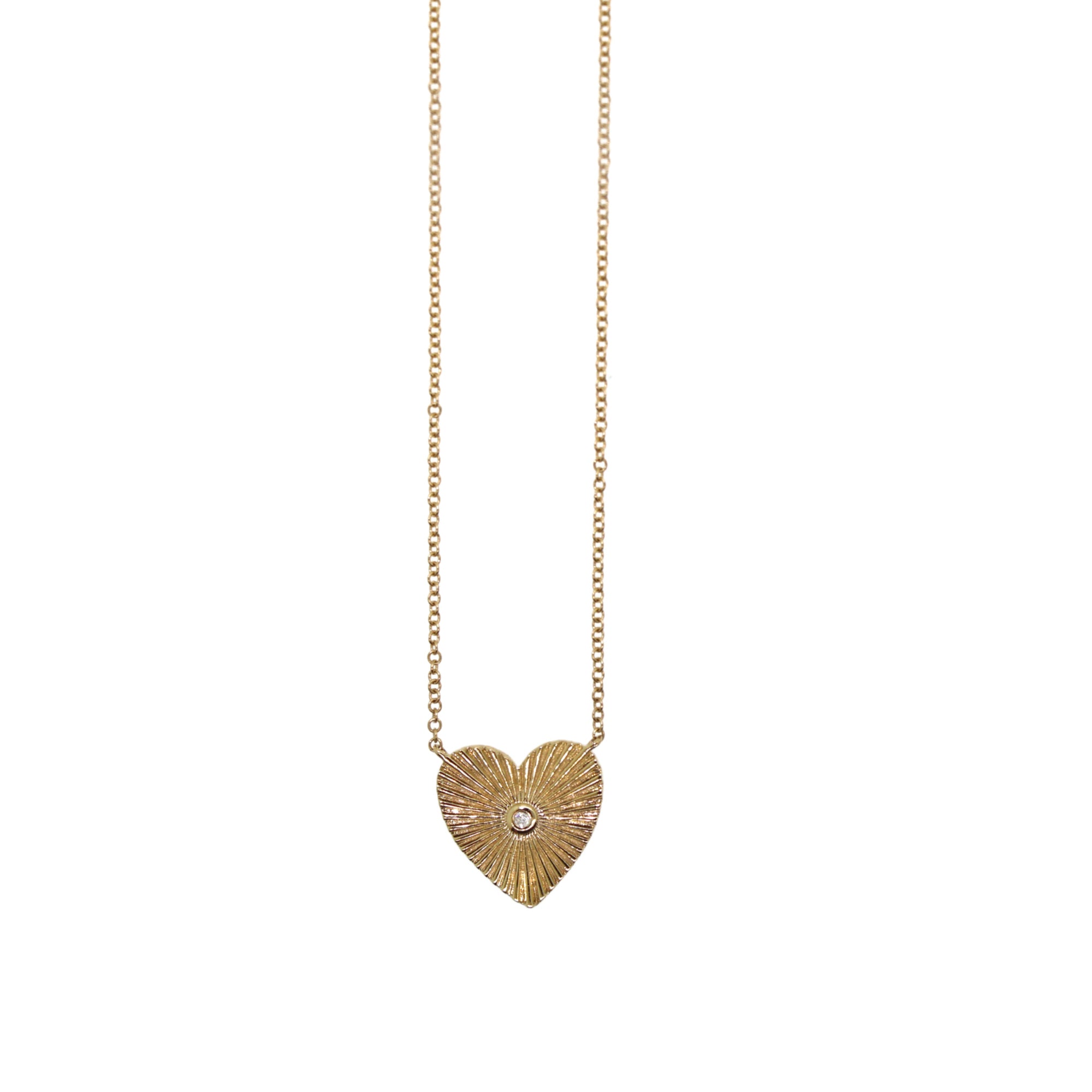 Starburst Heart Diamond Necklace