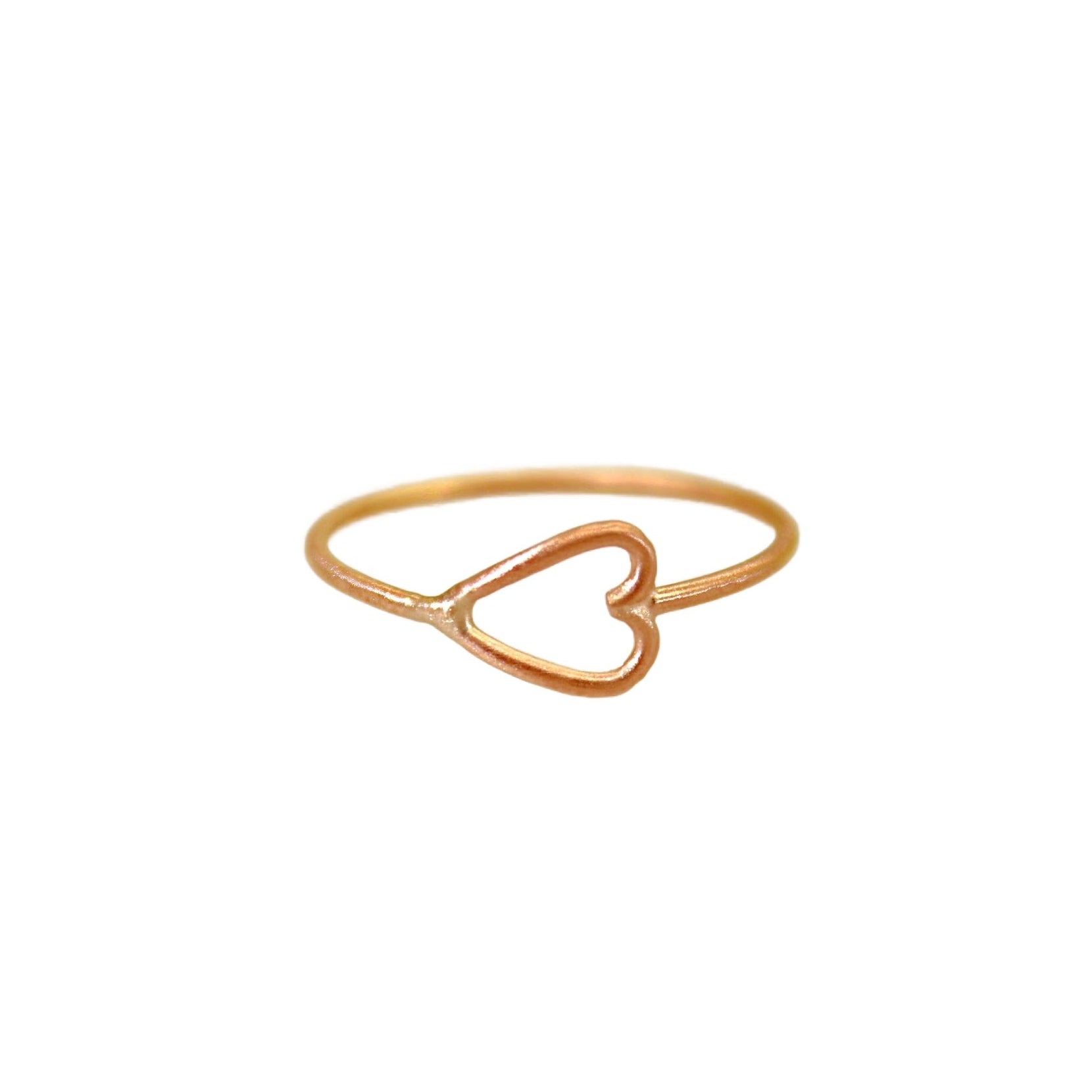 Rose Gold Sideways Heart Ring