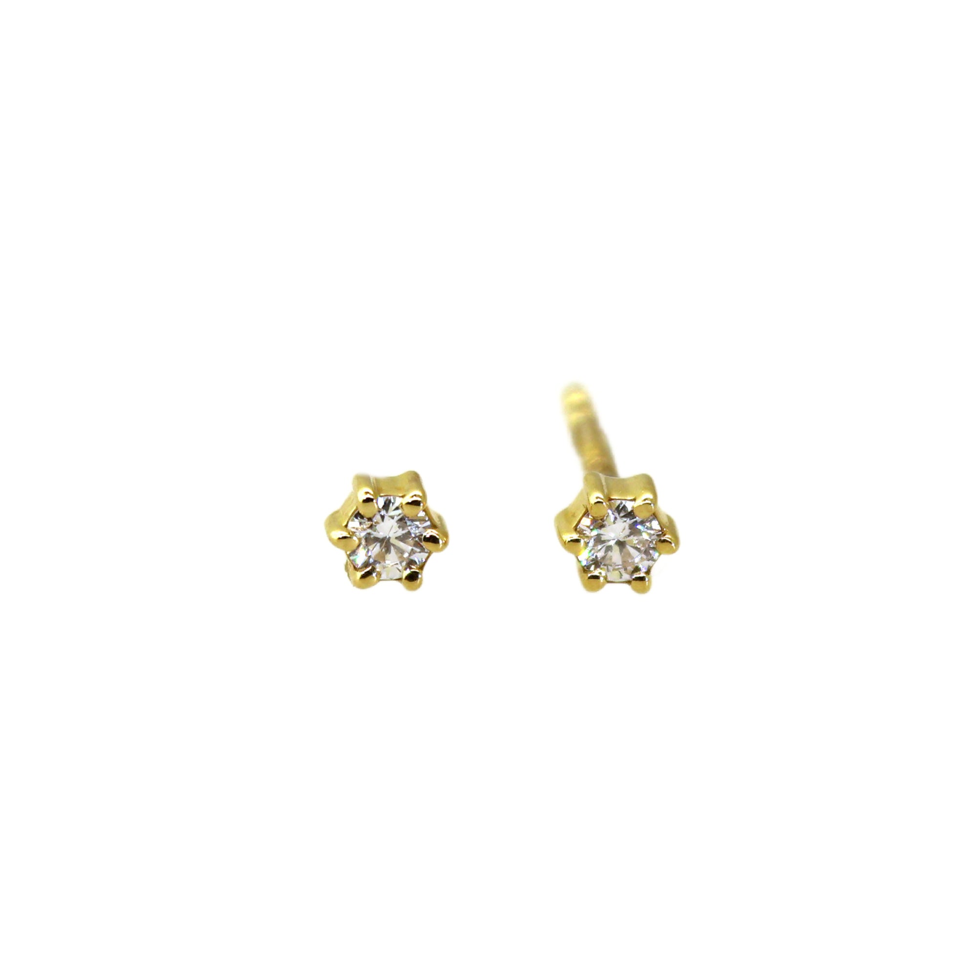 Hexagon Diamond Studs