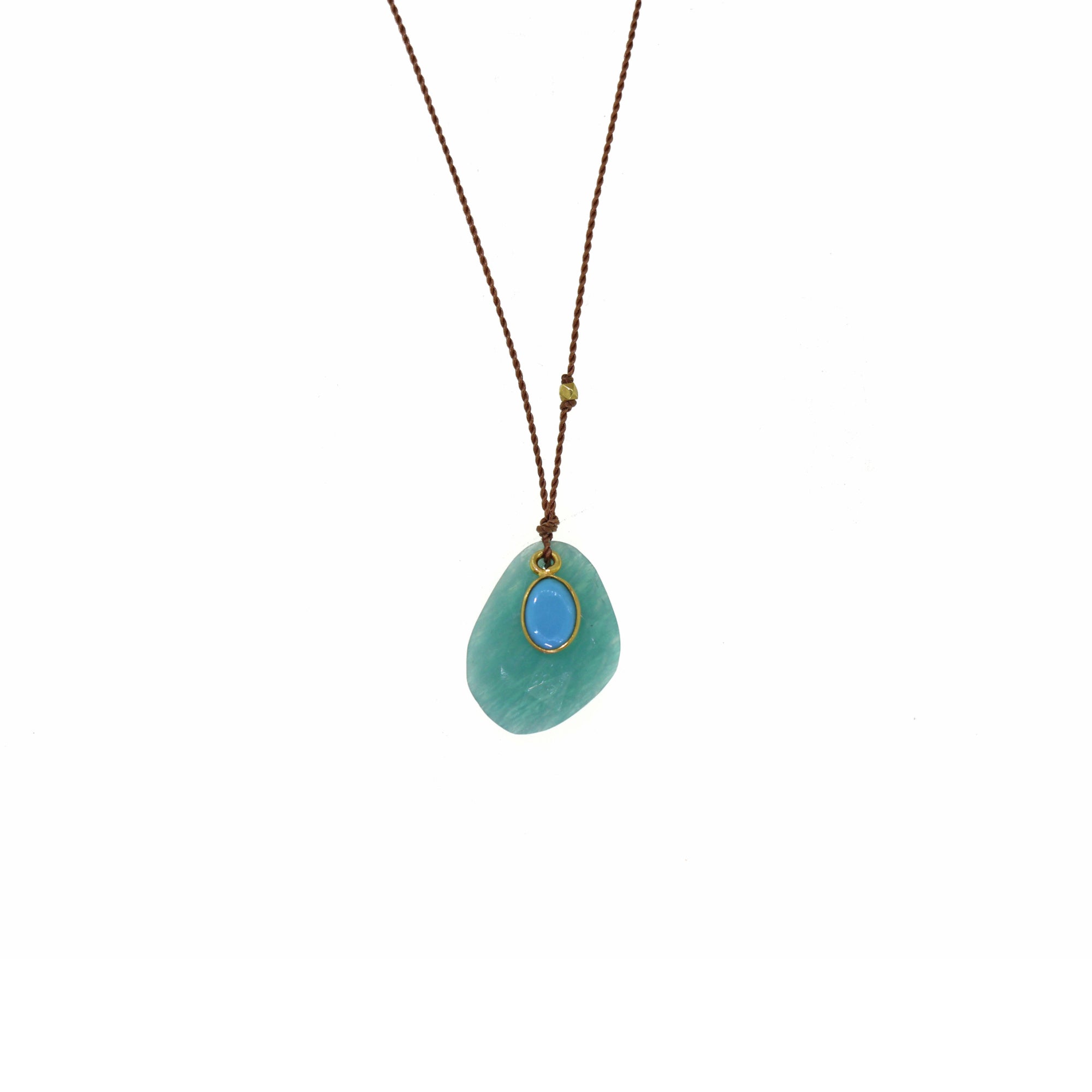 Amazonite & Turquoise Gemstone Necklace