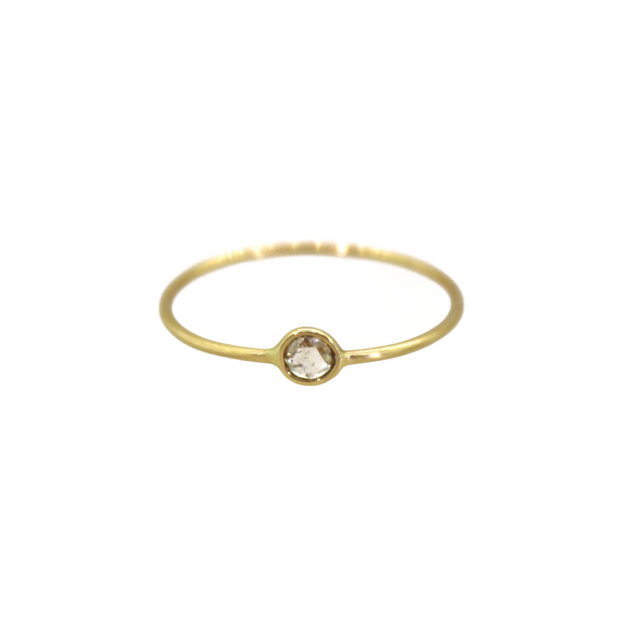 14K Delicate Rose Cut Diamond Ring