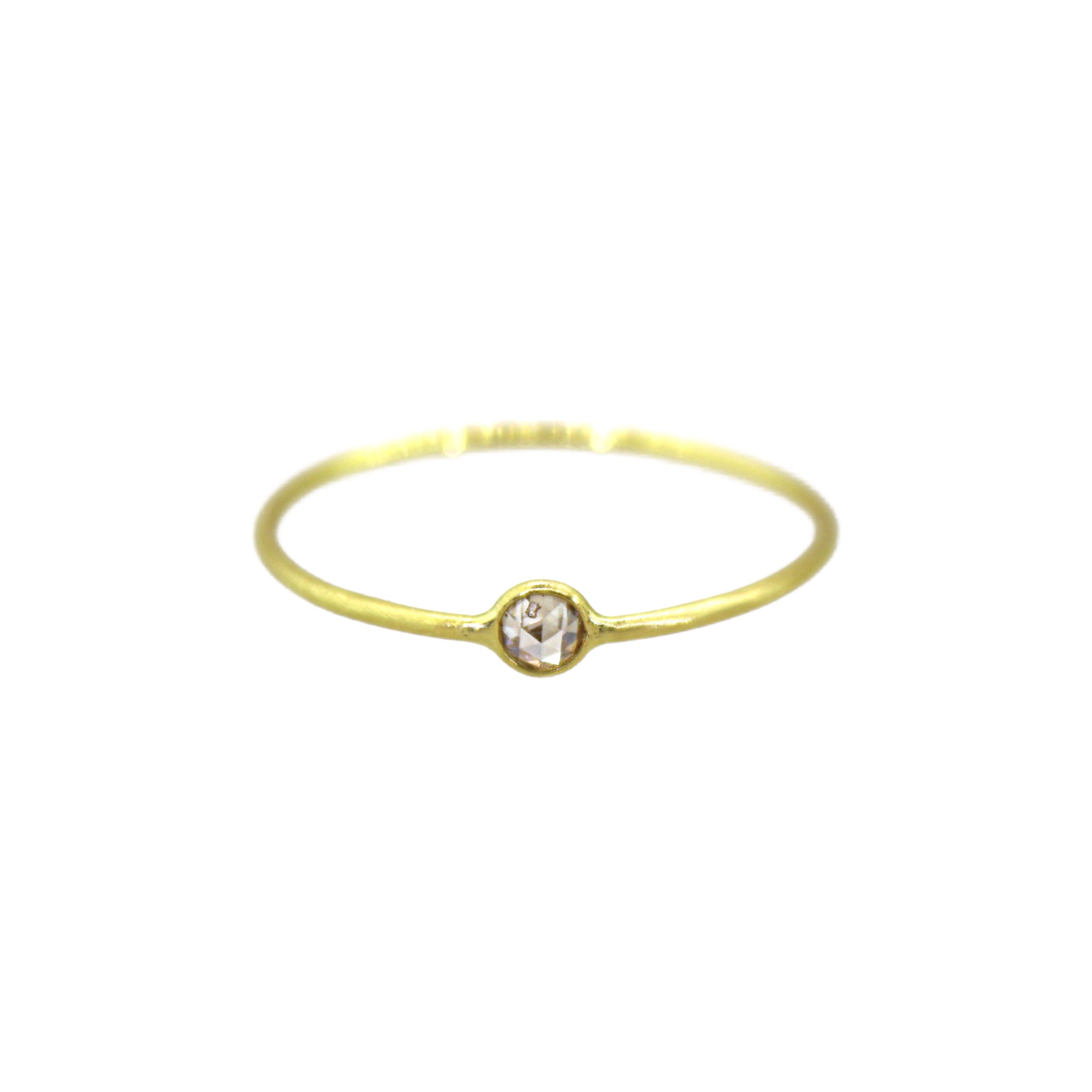 14K Delicate Rose Cut Diamond Ring