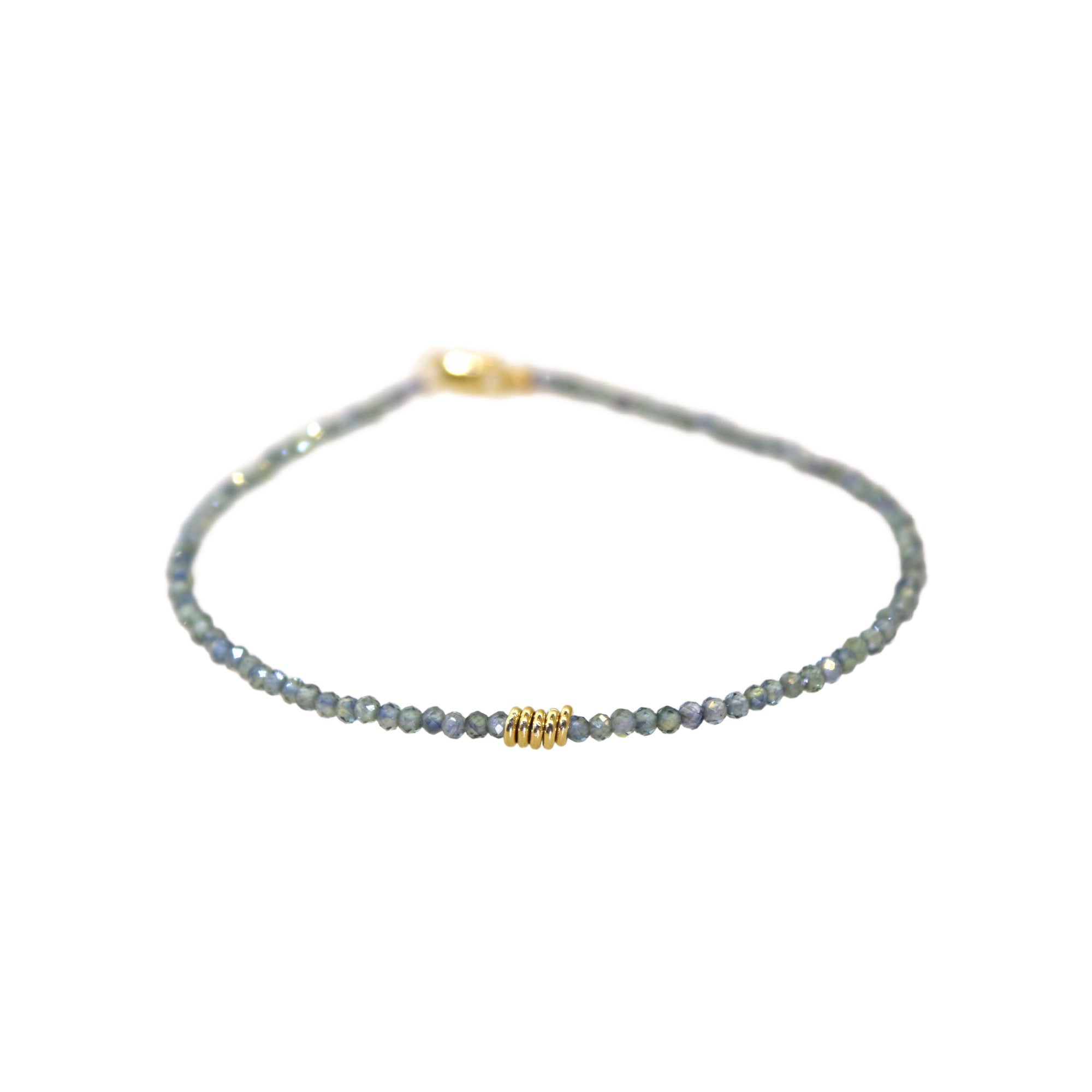 Light Blue Sapphire & 5 Gold Ring Bracelet