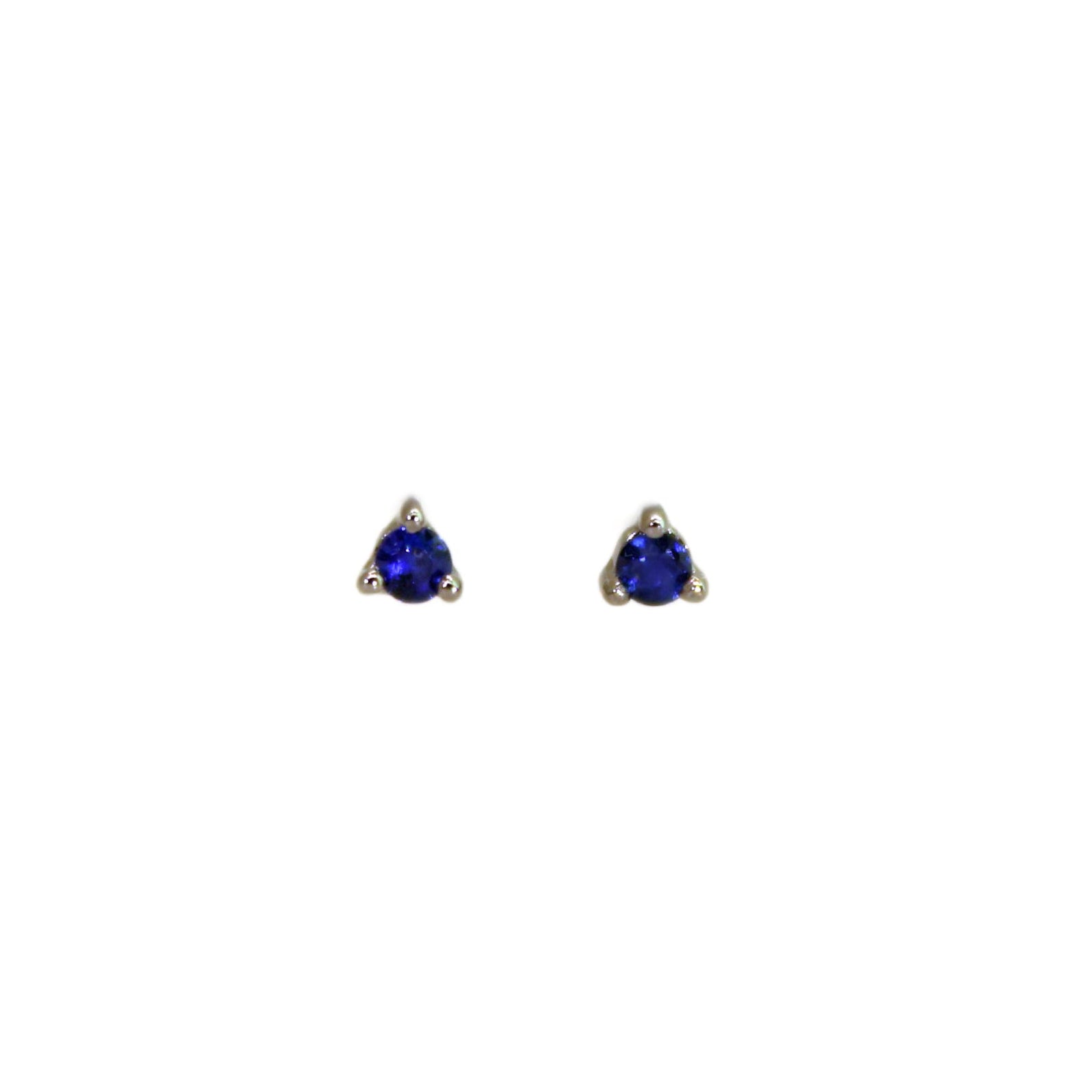 Silver Blue Sapphire Studs