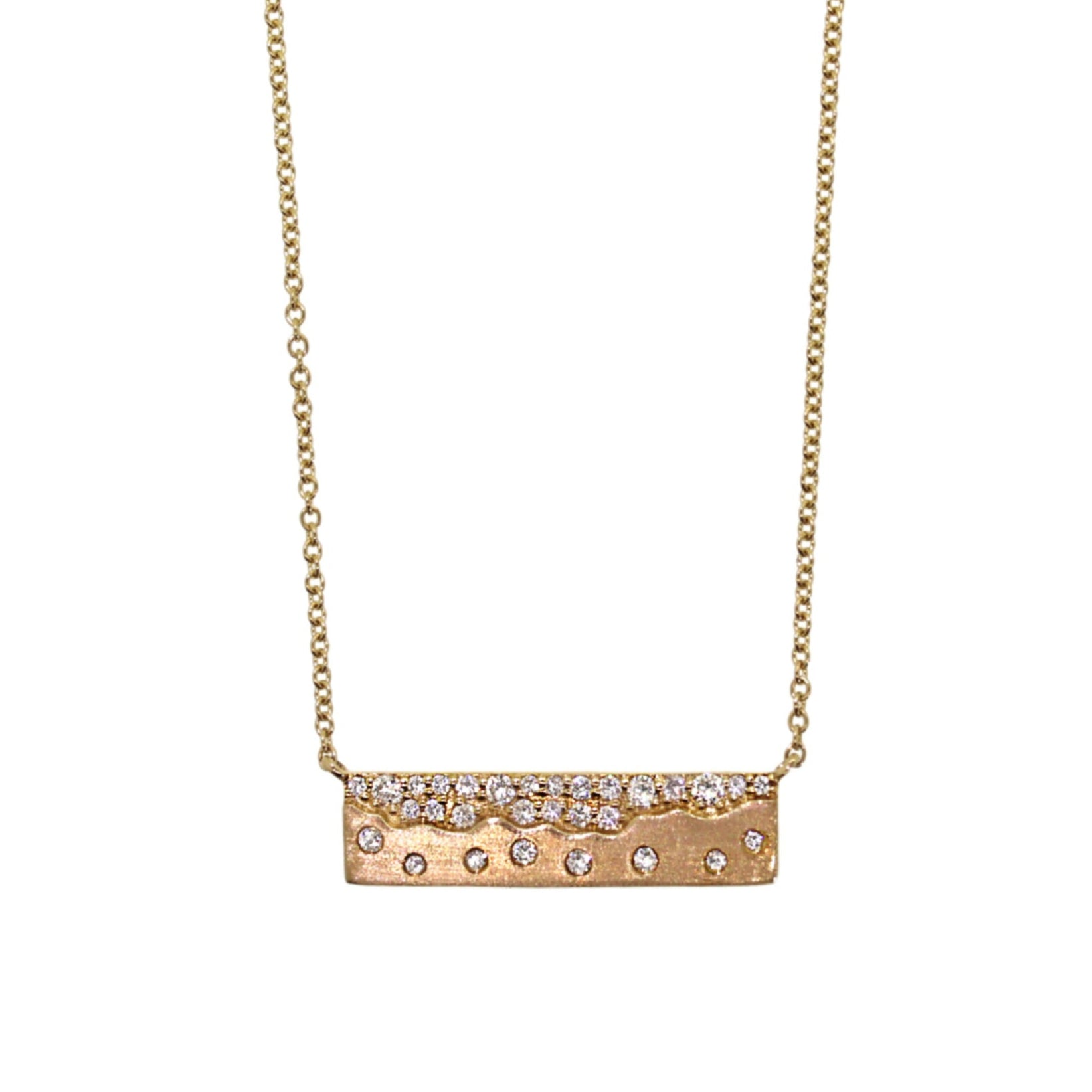 Irregular Diamond Bar Necklace