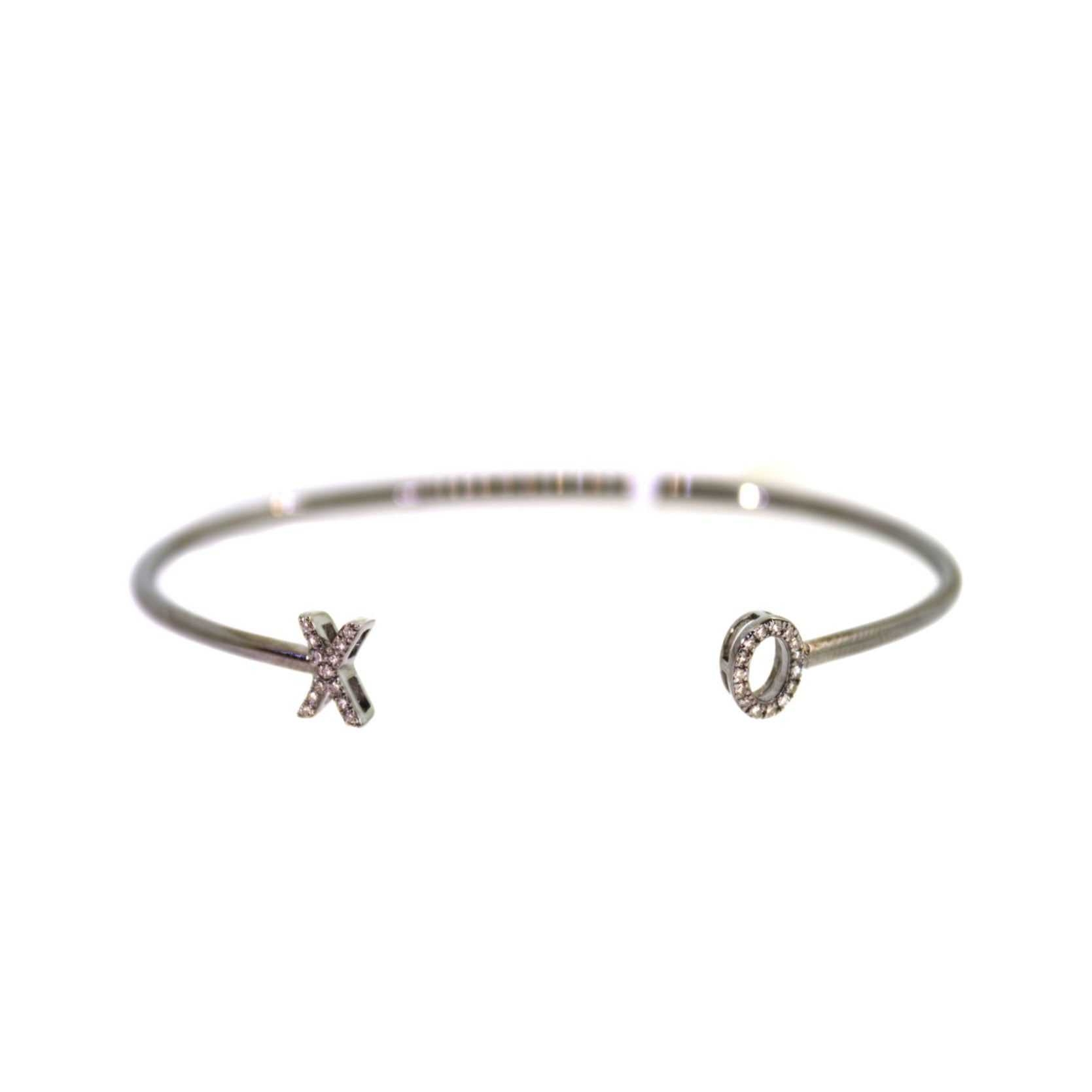 "X O" Sterling Silver Open Clasp Bracelet