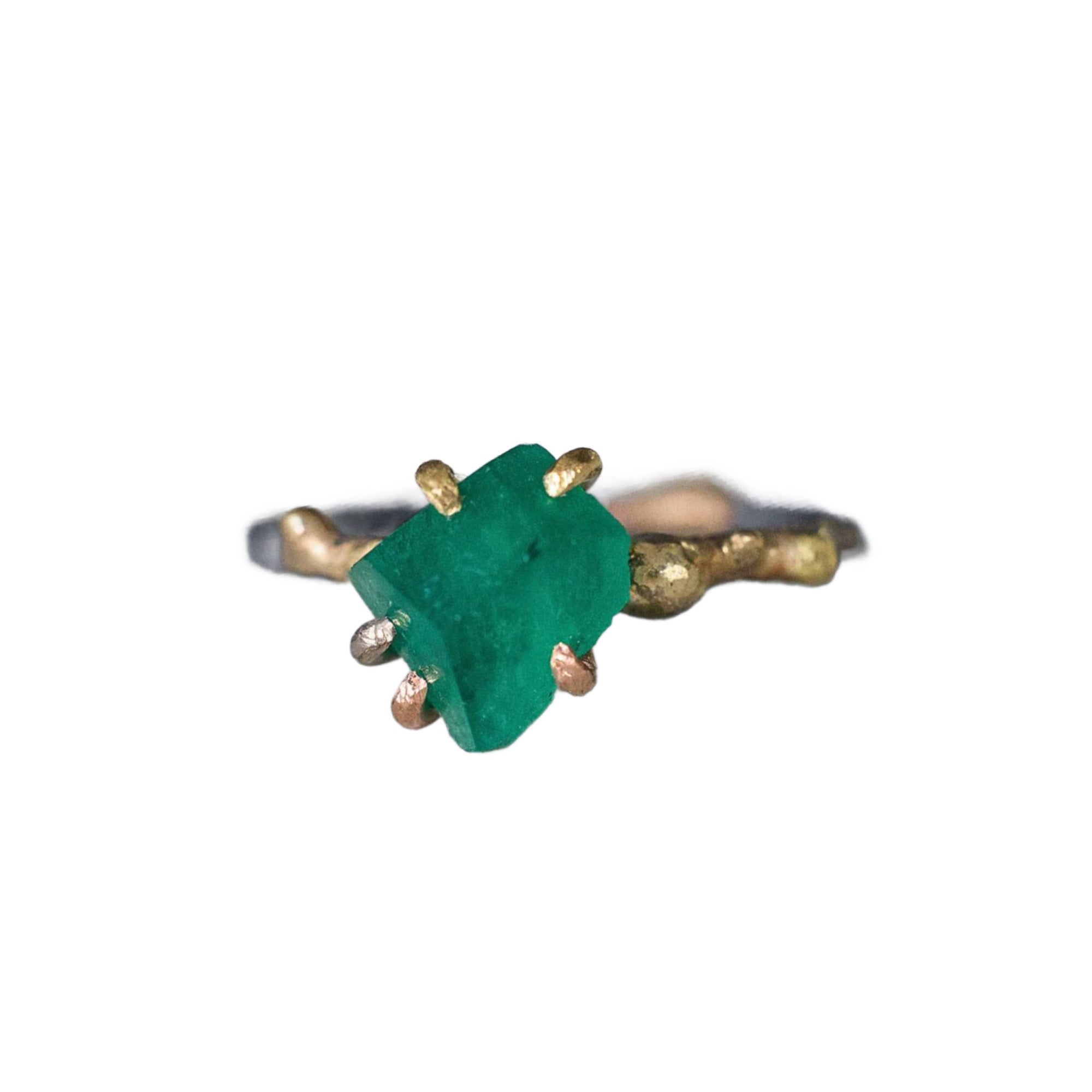 Brazilian Exceptional Emerald Small Stone Ring