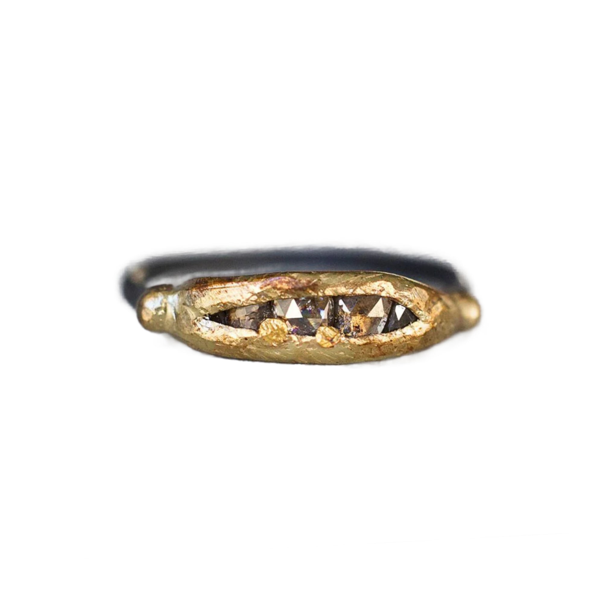 Cognac Rose Cut Diamond Band