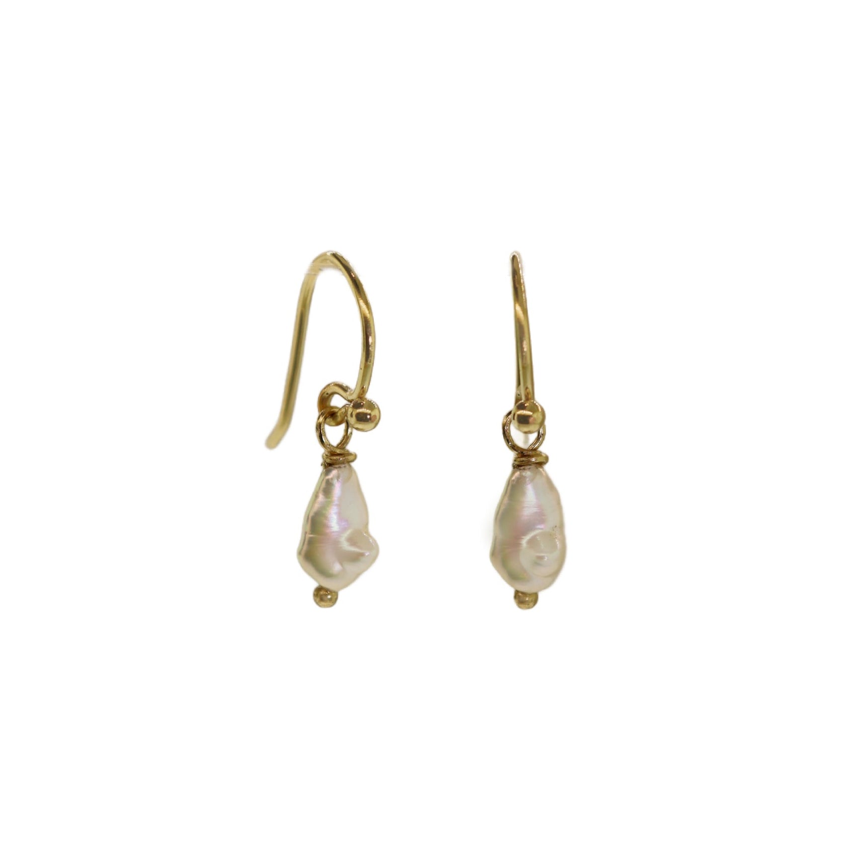 Biwa Pearl Dangle Earrings