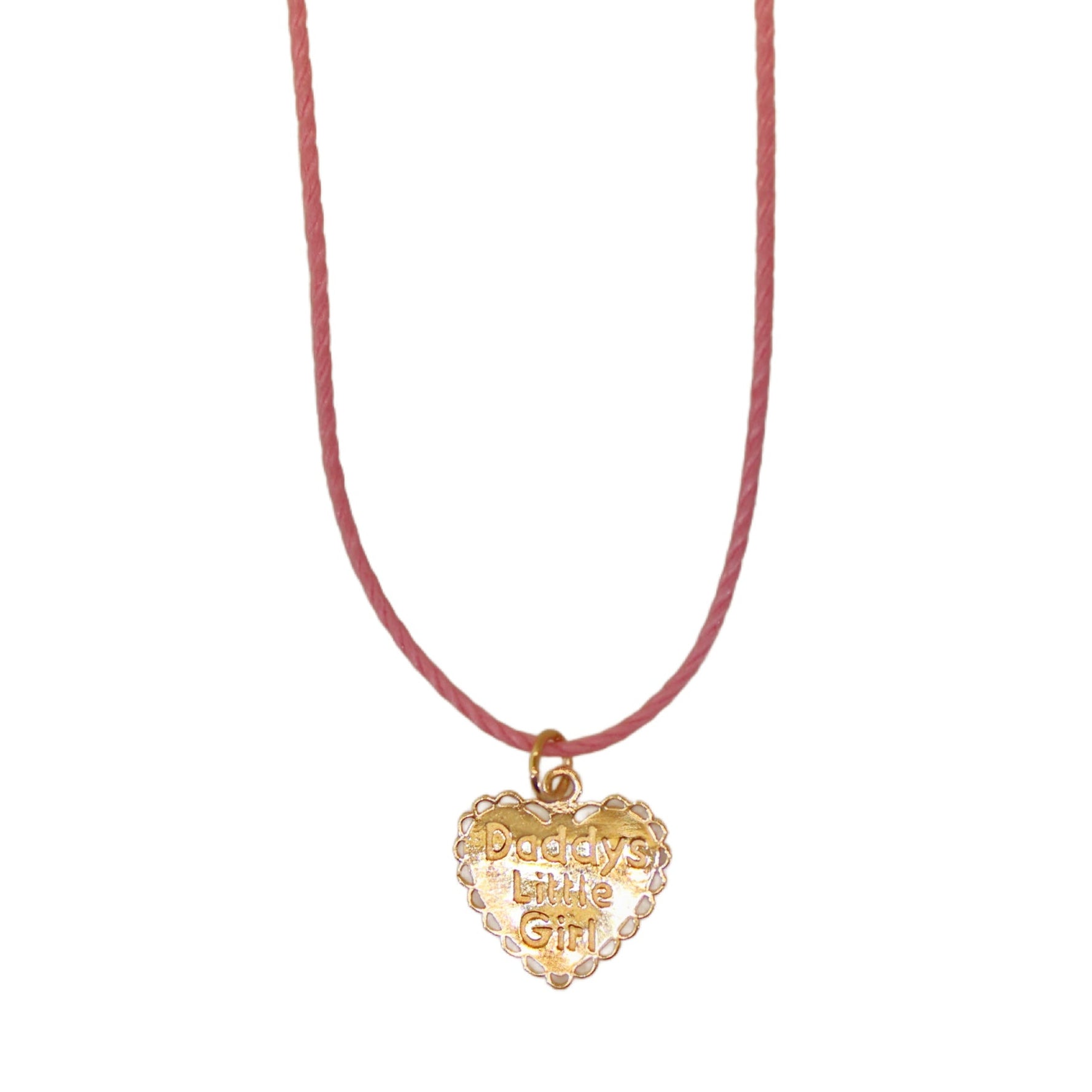 "Daddy's Little Girl" Light Pink Silk Necklace