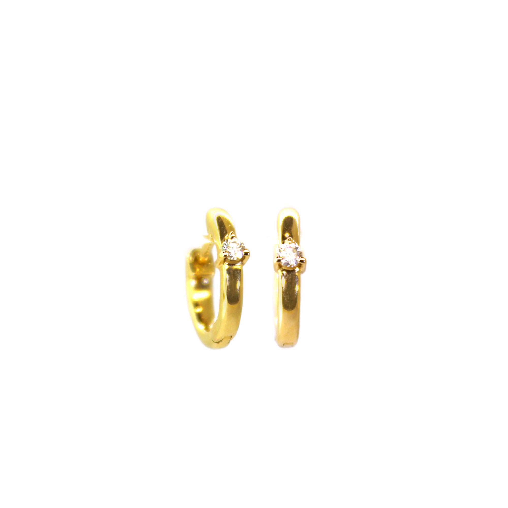 Single Diamond Gold Huggies