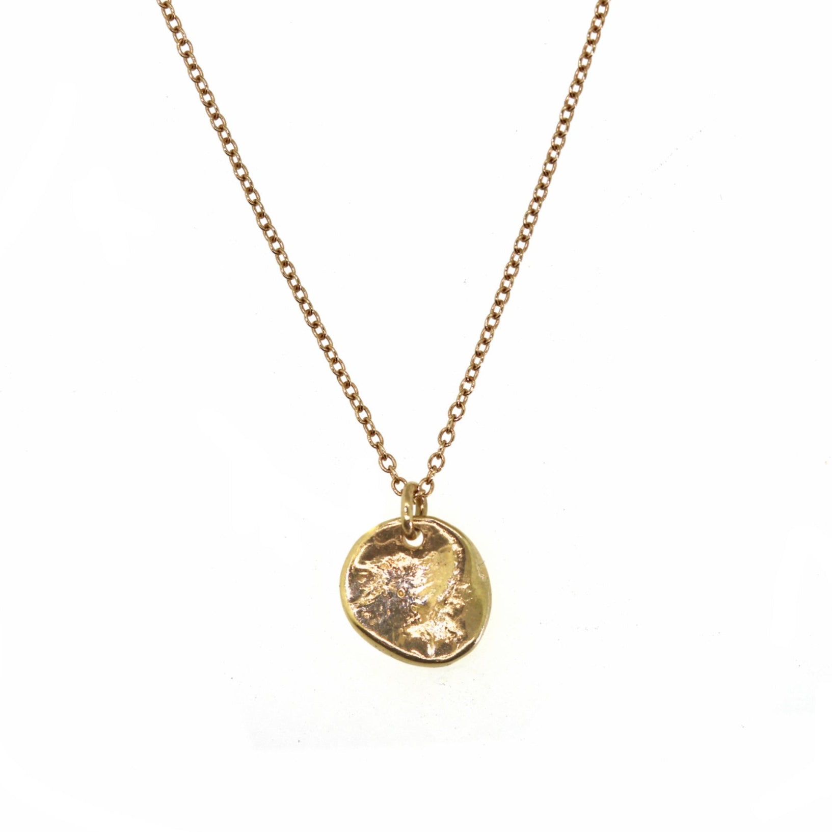 Yellow Gold Disc Necklace