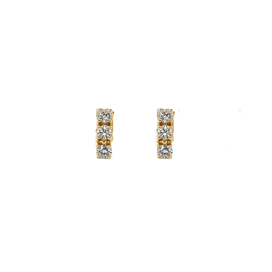 Triple vertical diamond studs
