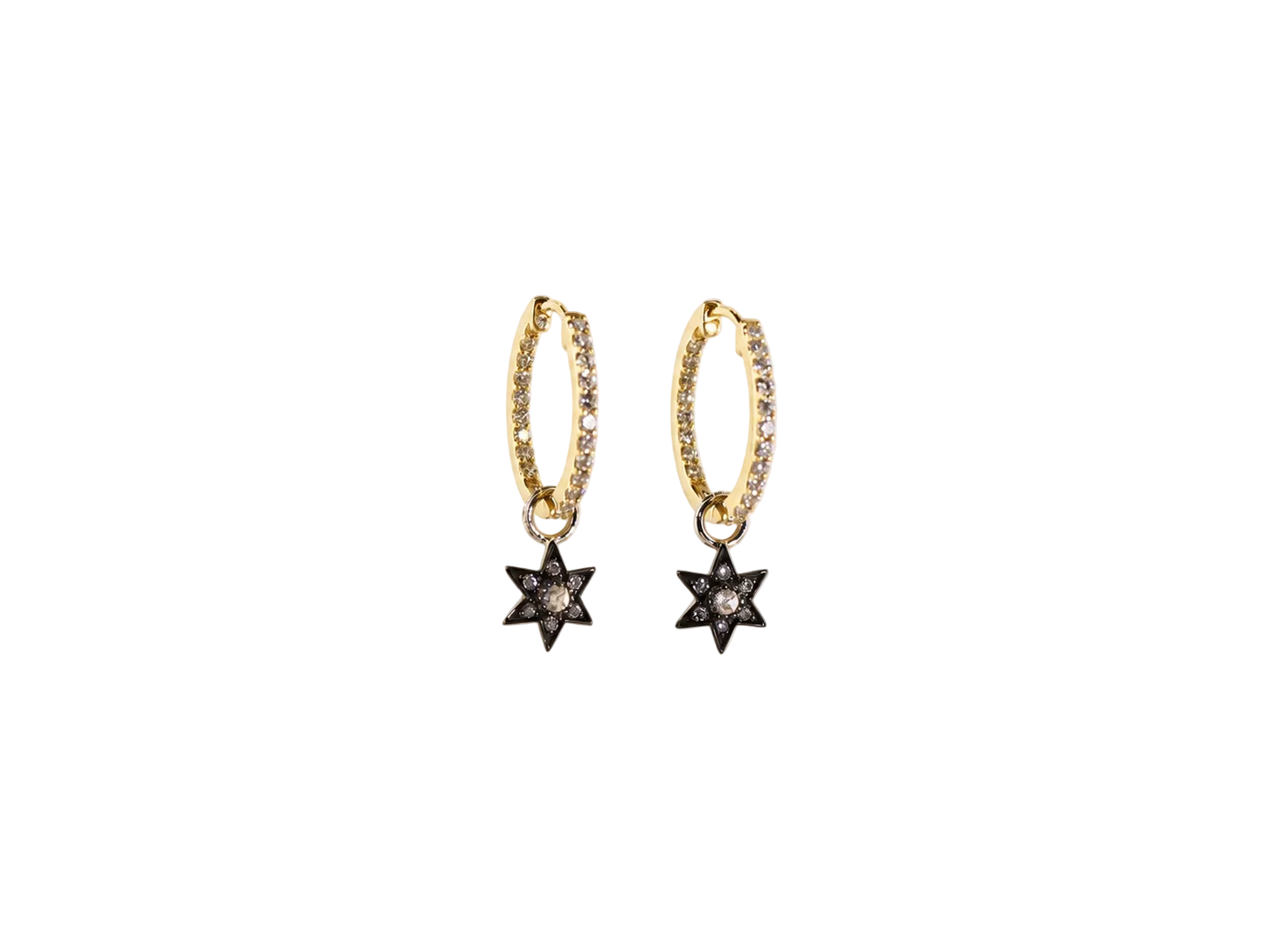 Star dangle hoops