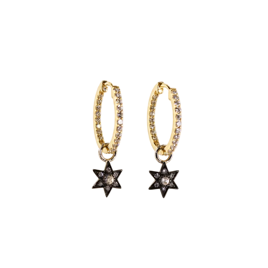 Star dangle hoops
