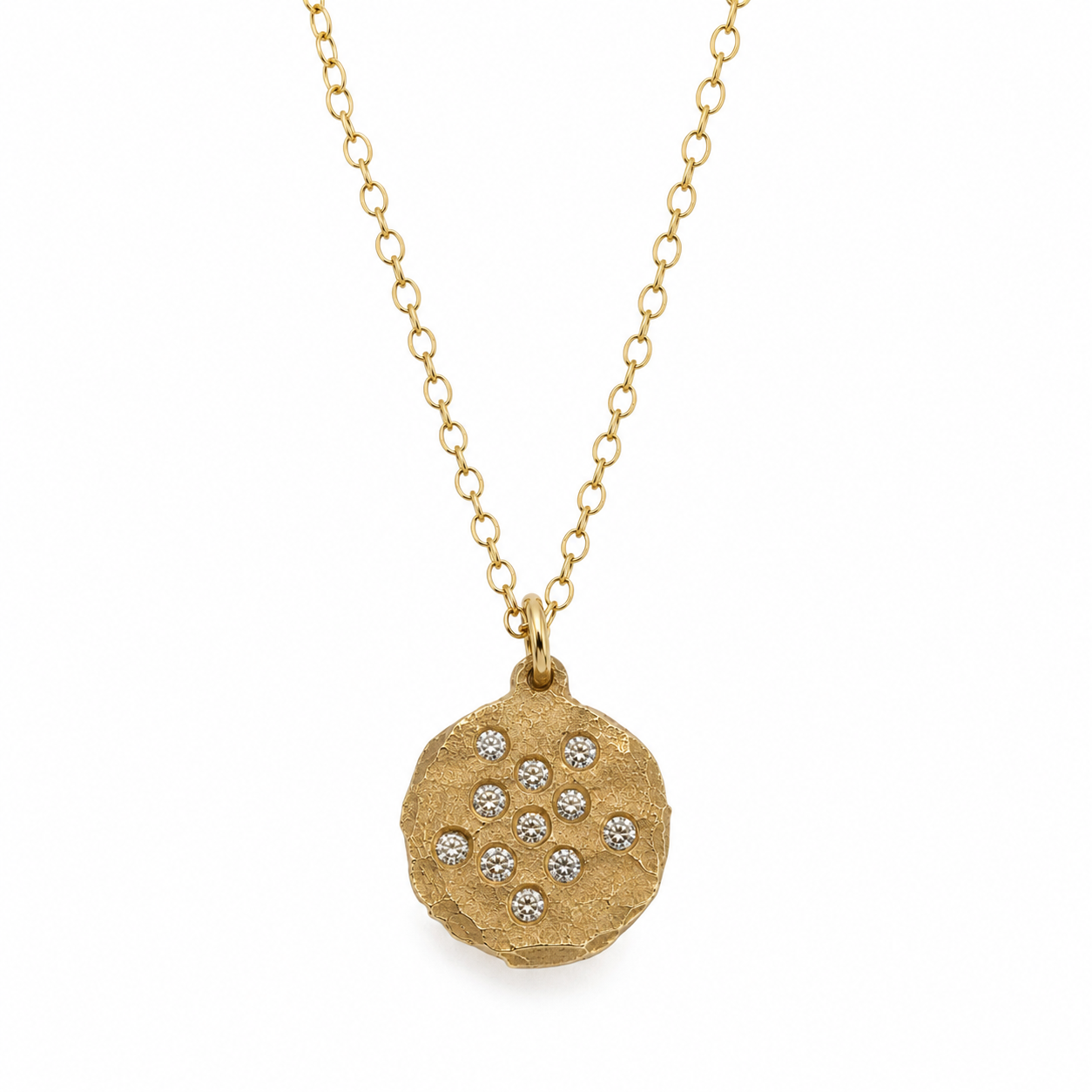 Diamond Disk Necklace