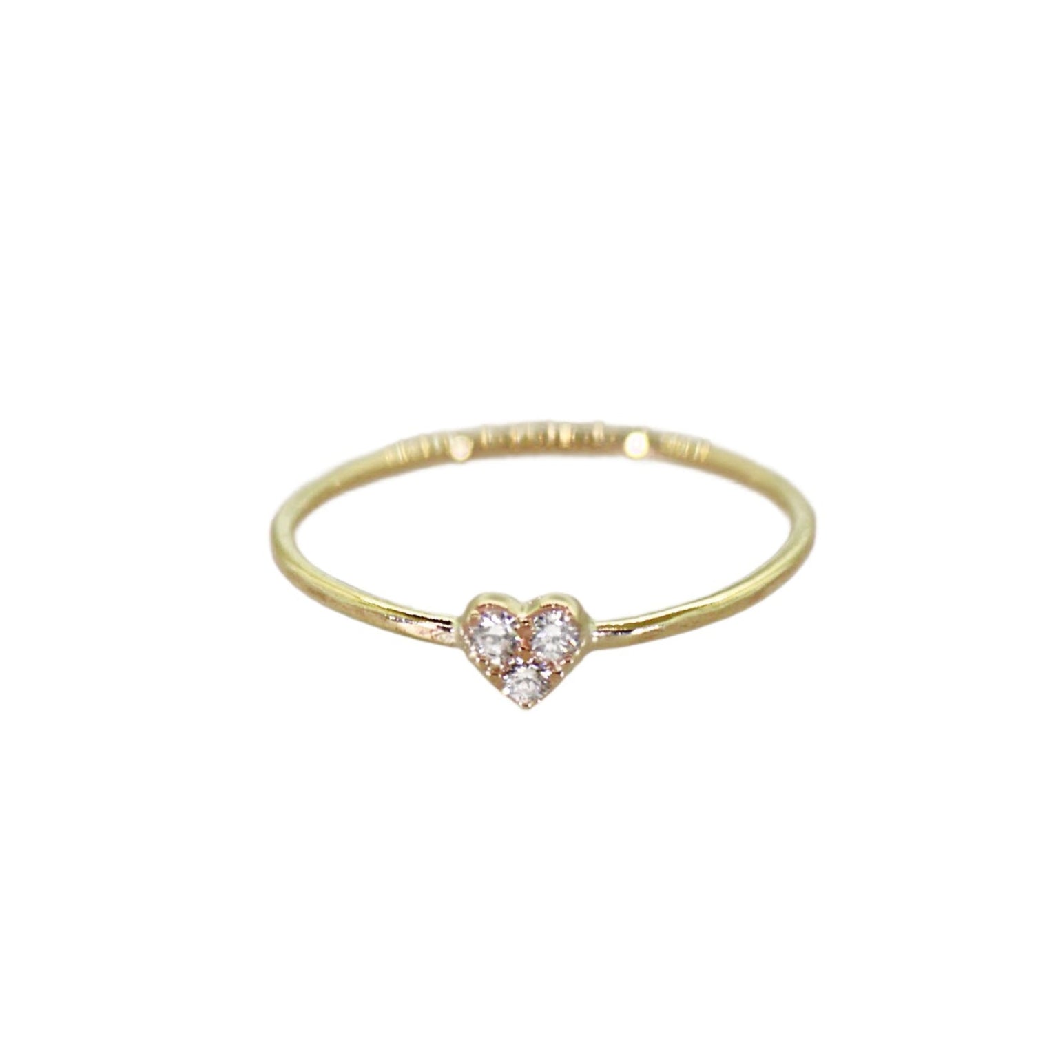 Pave Diamond Heart Ring