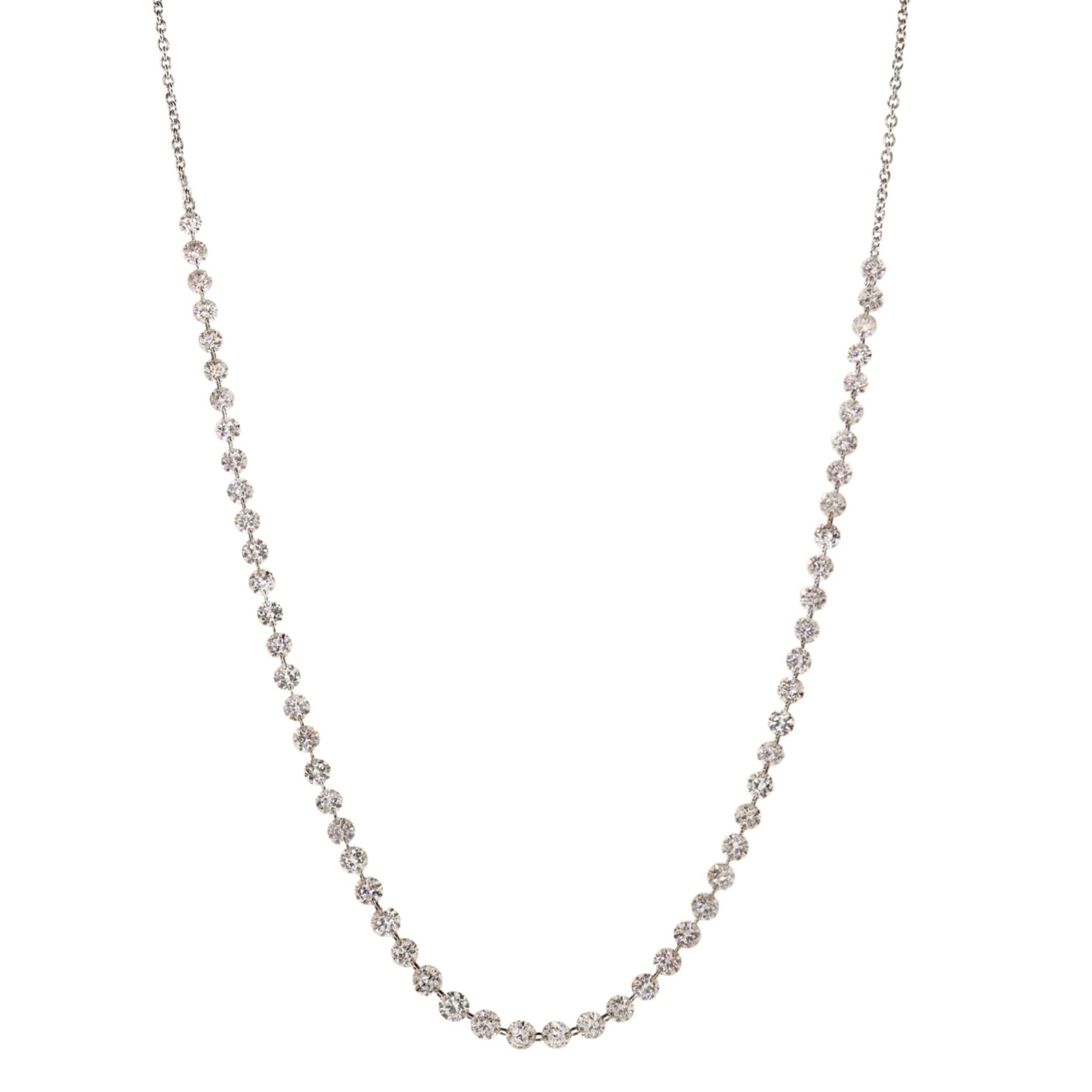 Drilled Diamond Strand Necklace