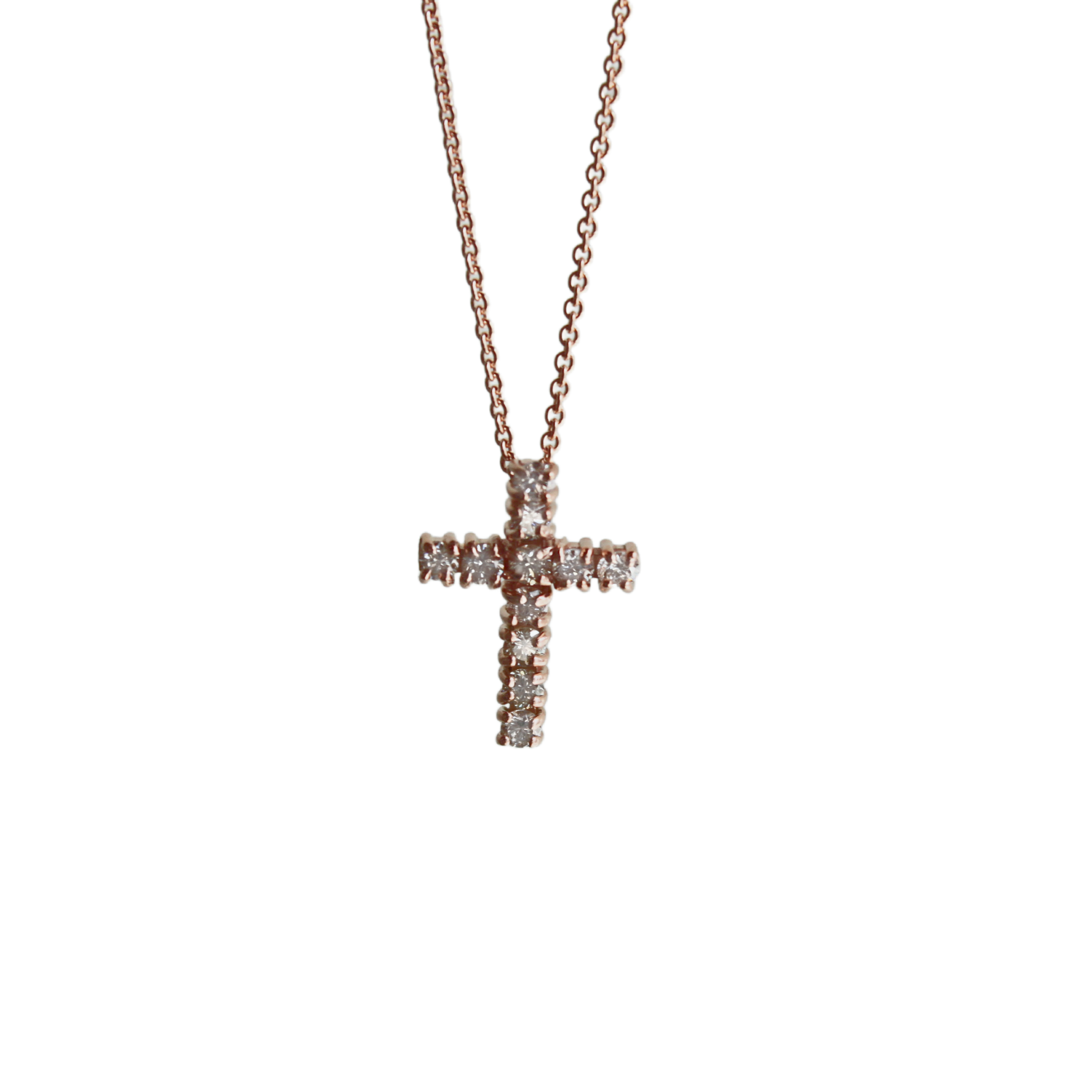 Dainty Rose Gold cross necklace