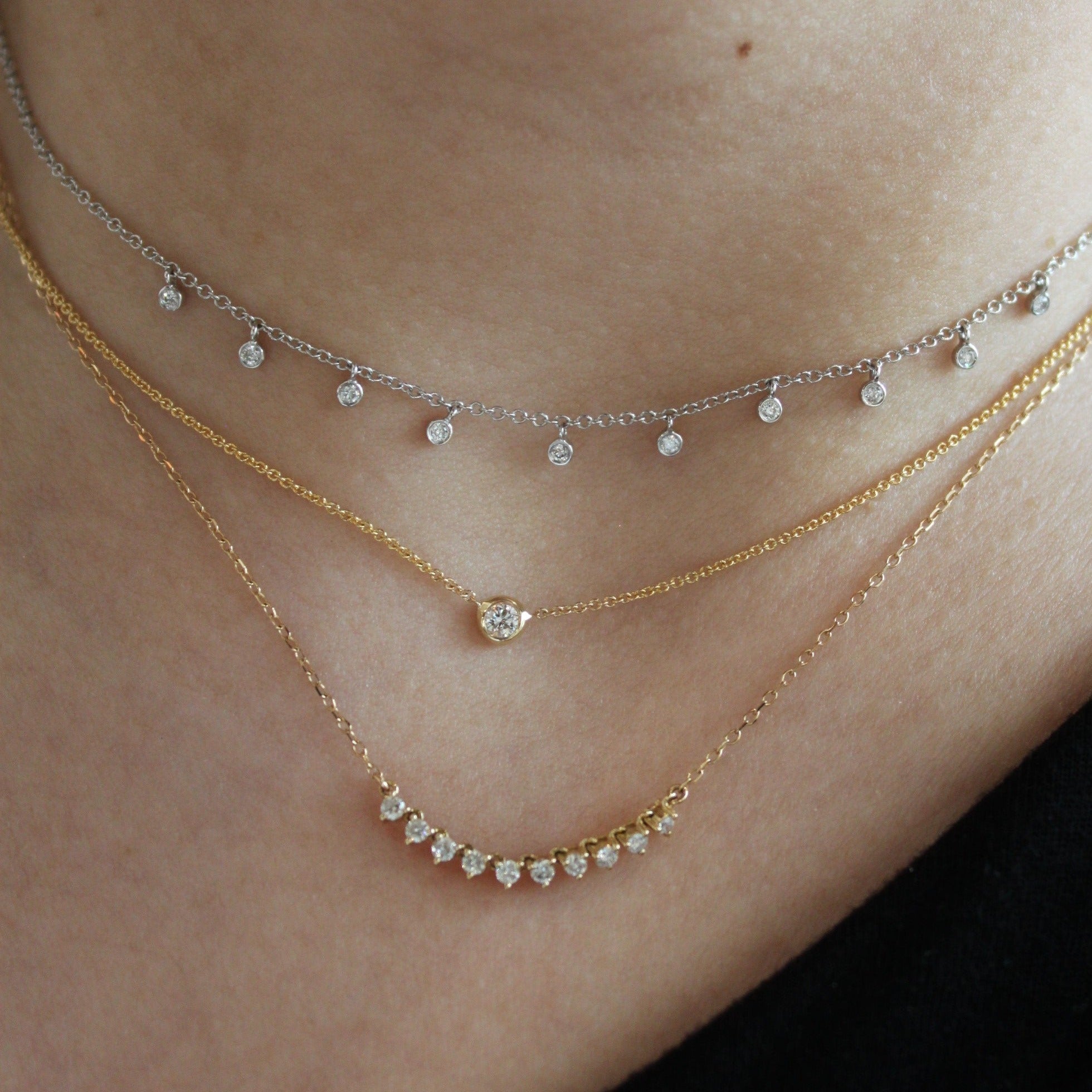Classic Solitaire Diamond Necklace