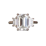 Trio Baguette Diamond Engagement Ring