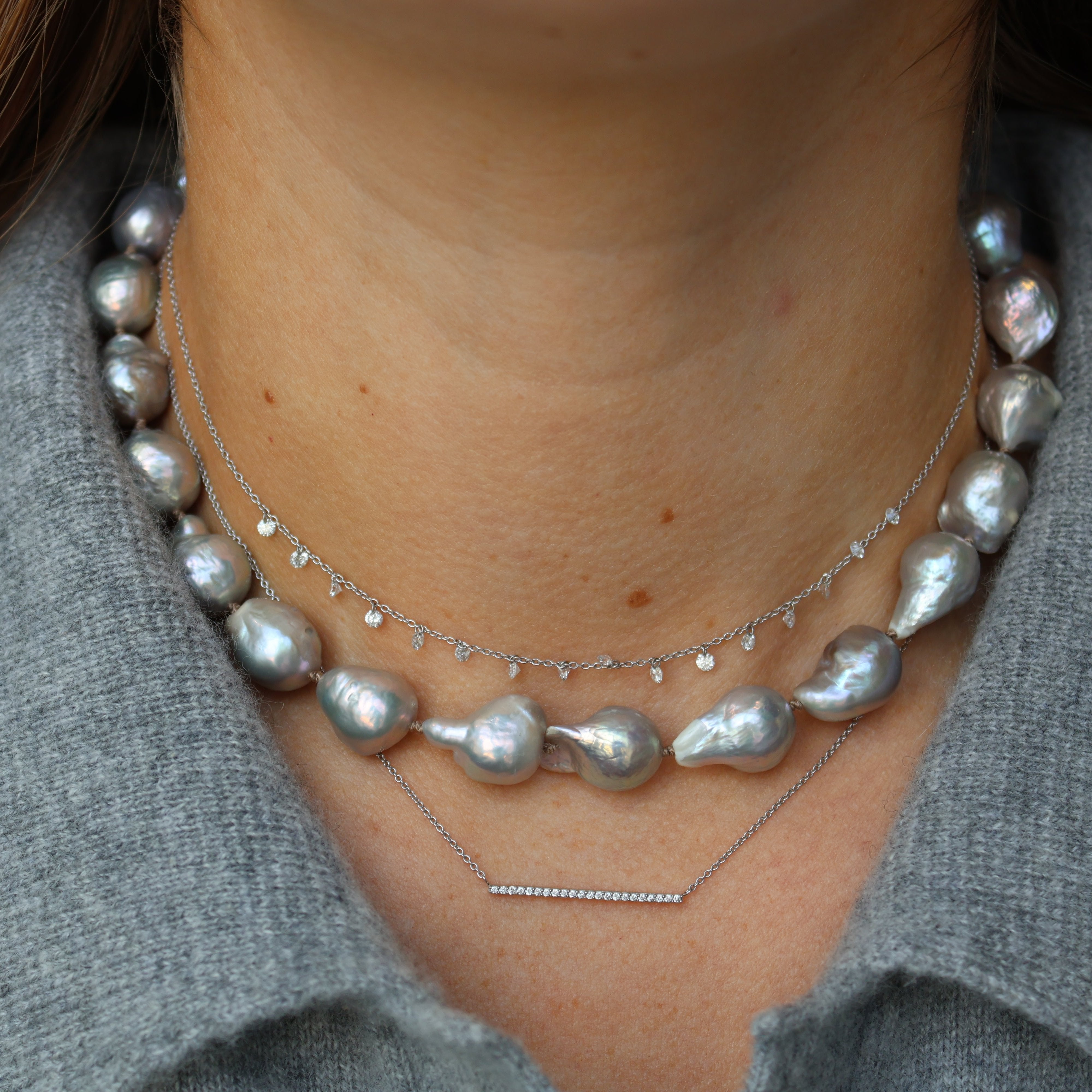 Chunky Baroque Pearl Necklace