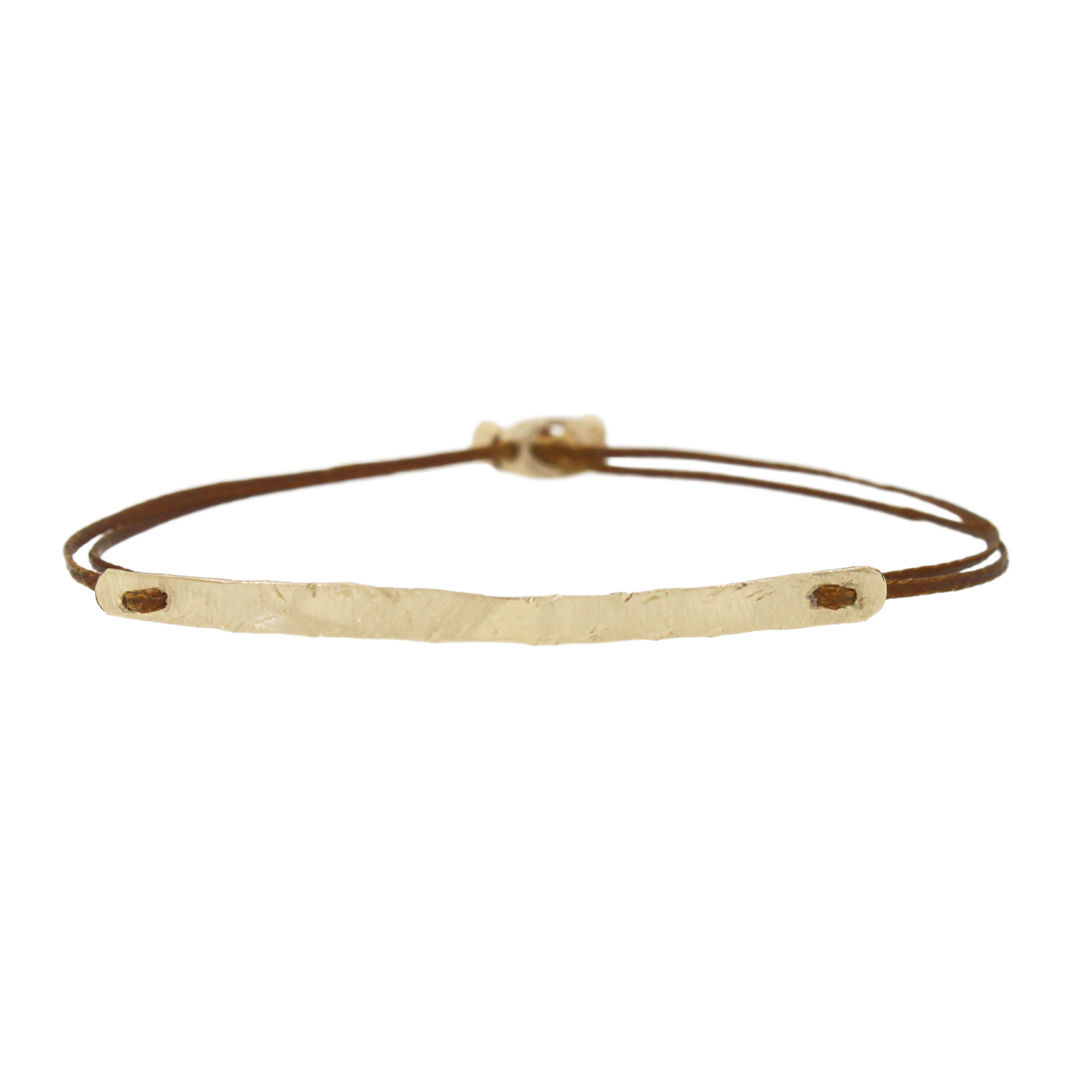 gold bar - thread bracelet