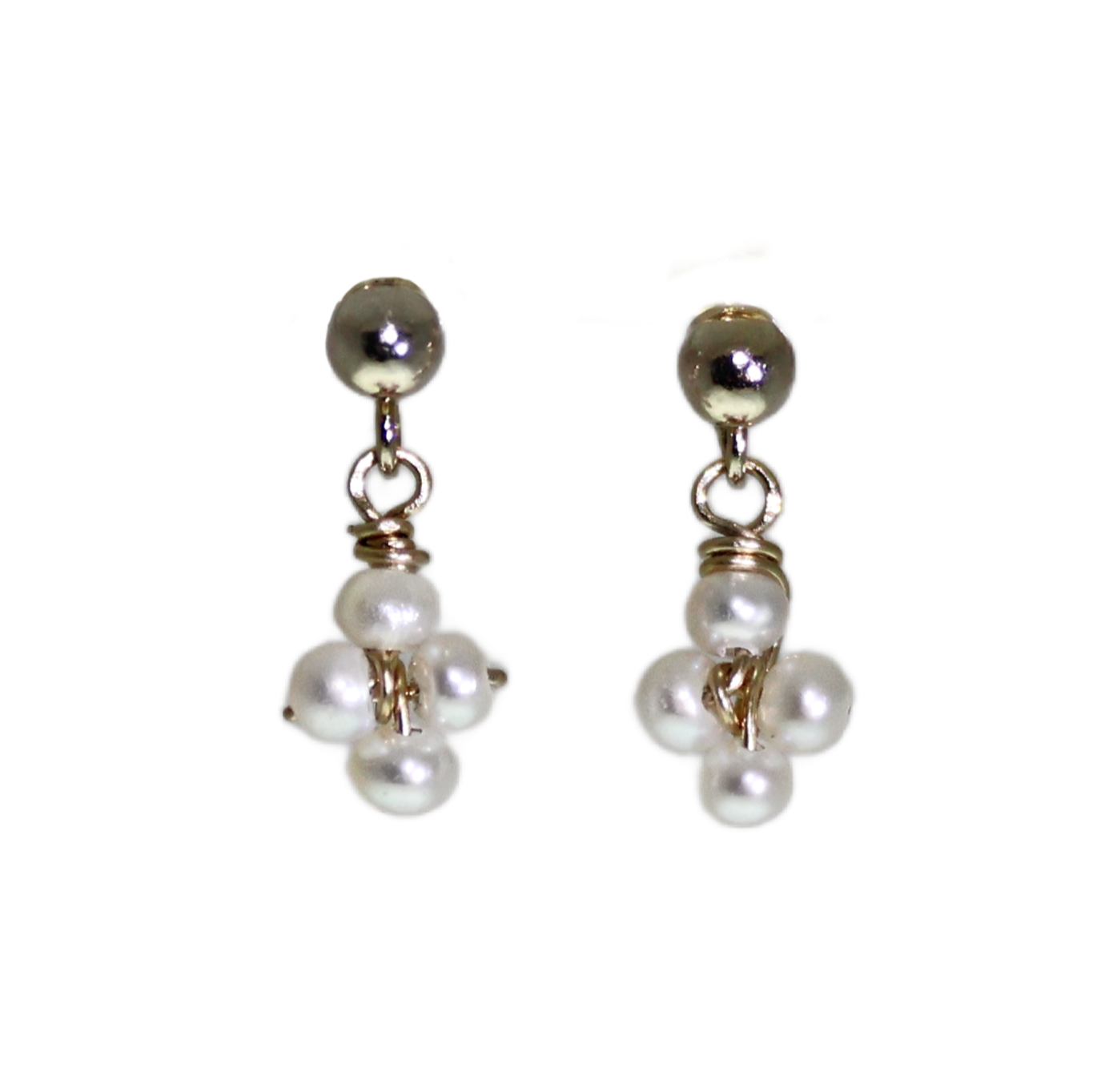 Kids Pearl Flower Drop Earrings