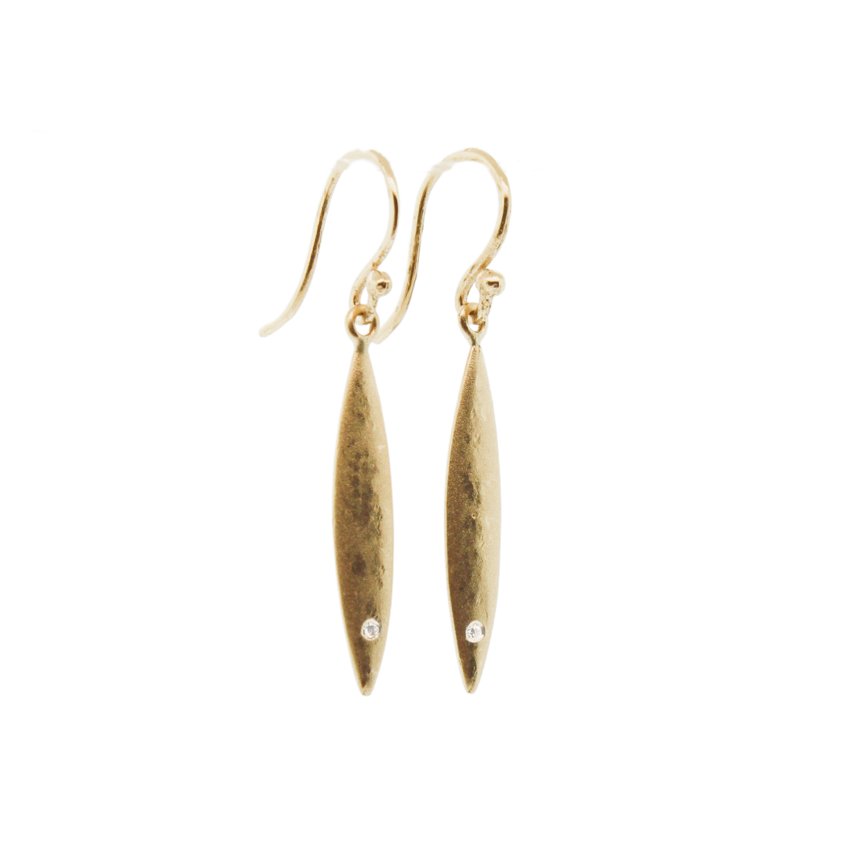 Small Blade Diamond Earrings