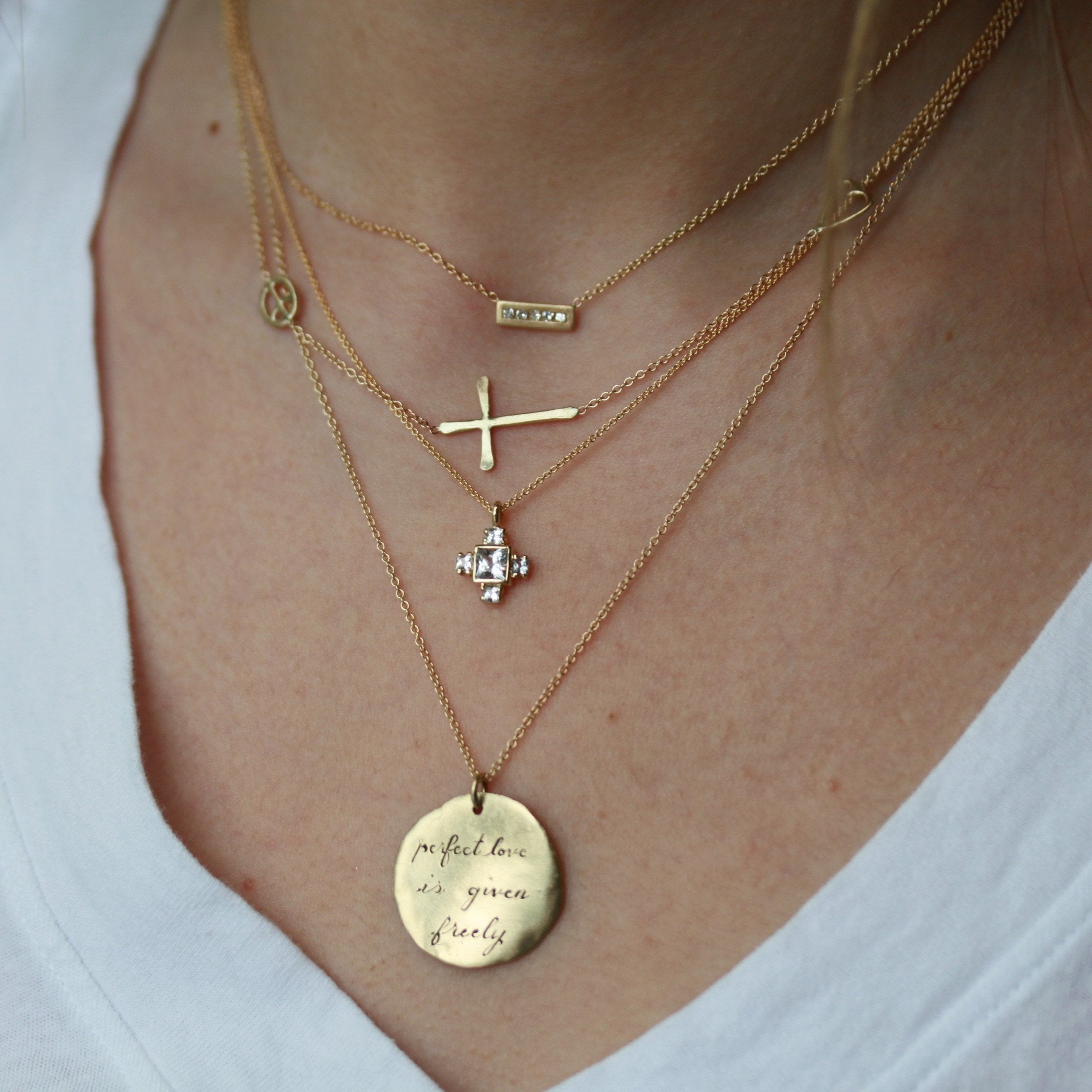 Peace, Faith, Love Necklace