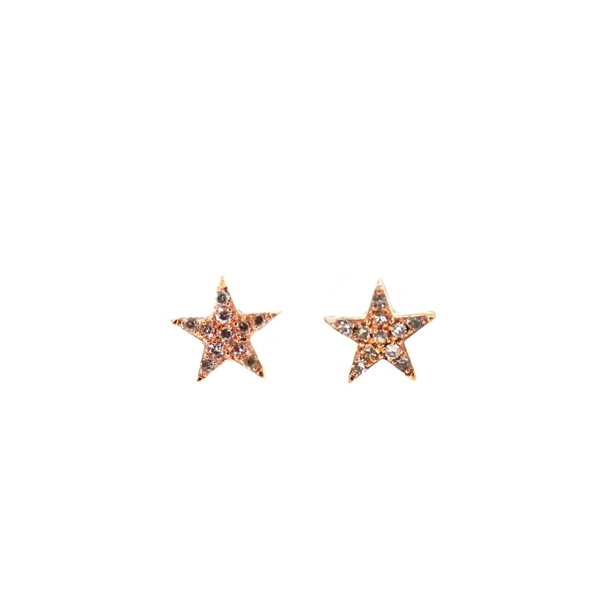 Rose Gold Star Stud Earrings
