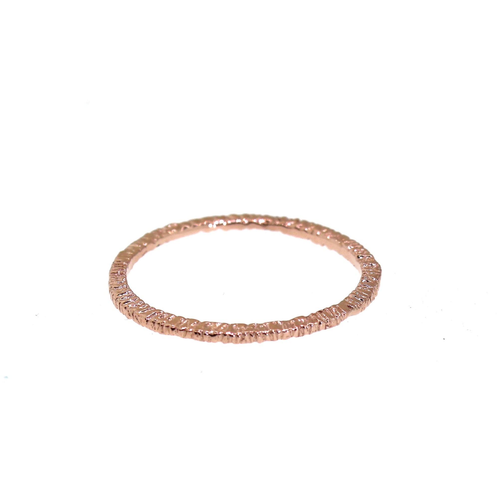 Rose Gold Etched Thin Band