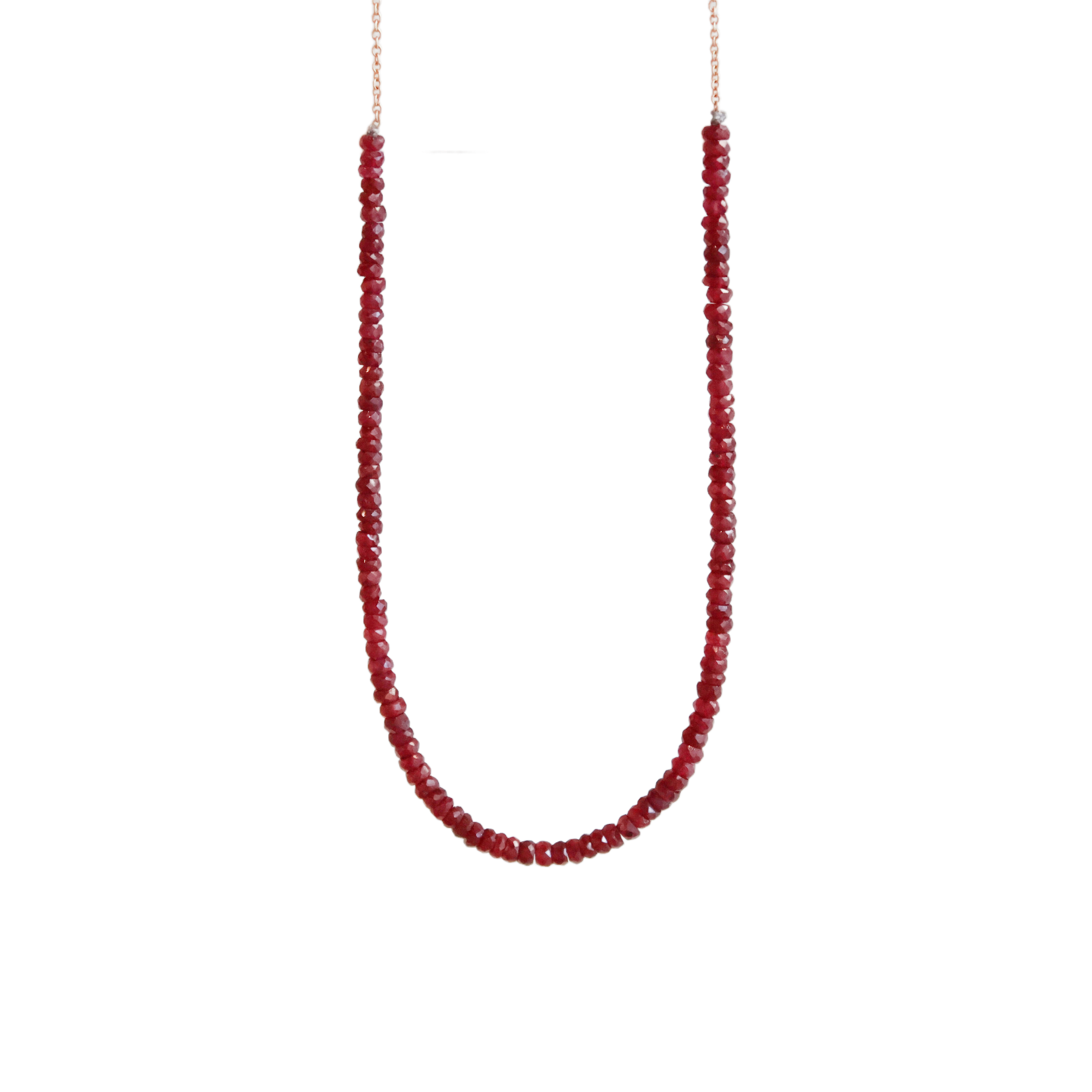 Faceted Ruby & Yellow Gold Choker