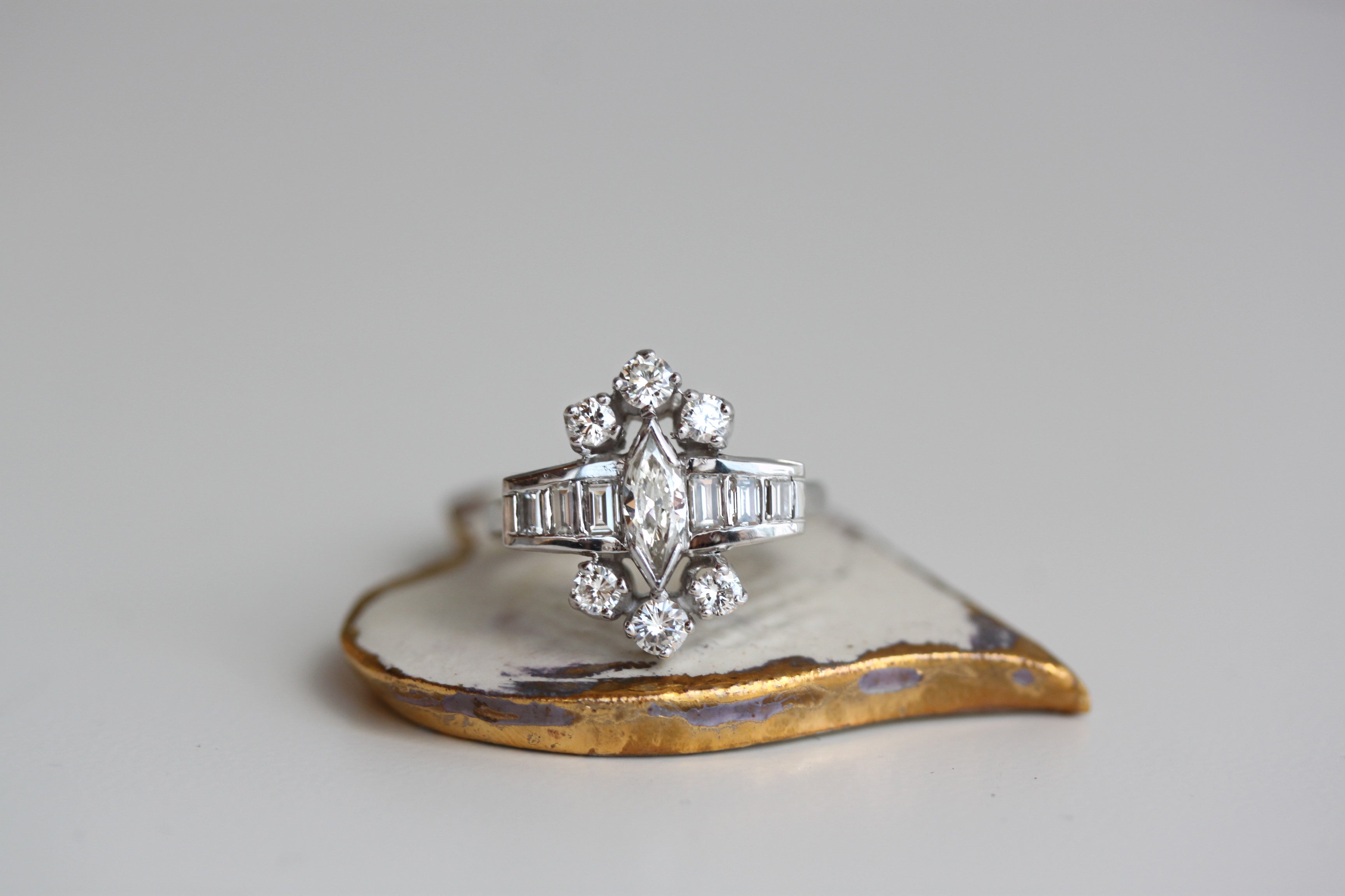 Mixed Diamond Shapes Engagement Rings