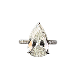 Marquise Cut & Black Diamonds Hidden Halo Engagement Ring