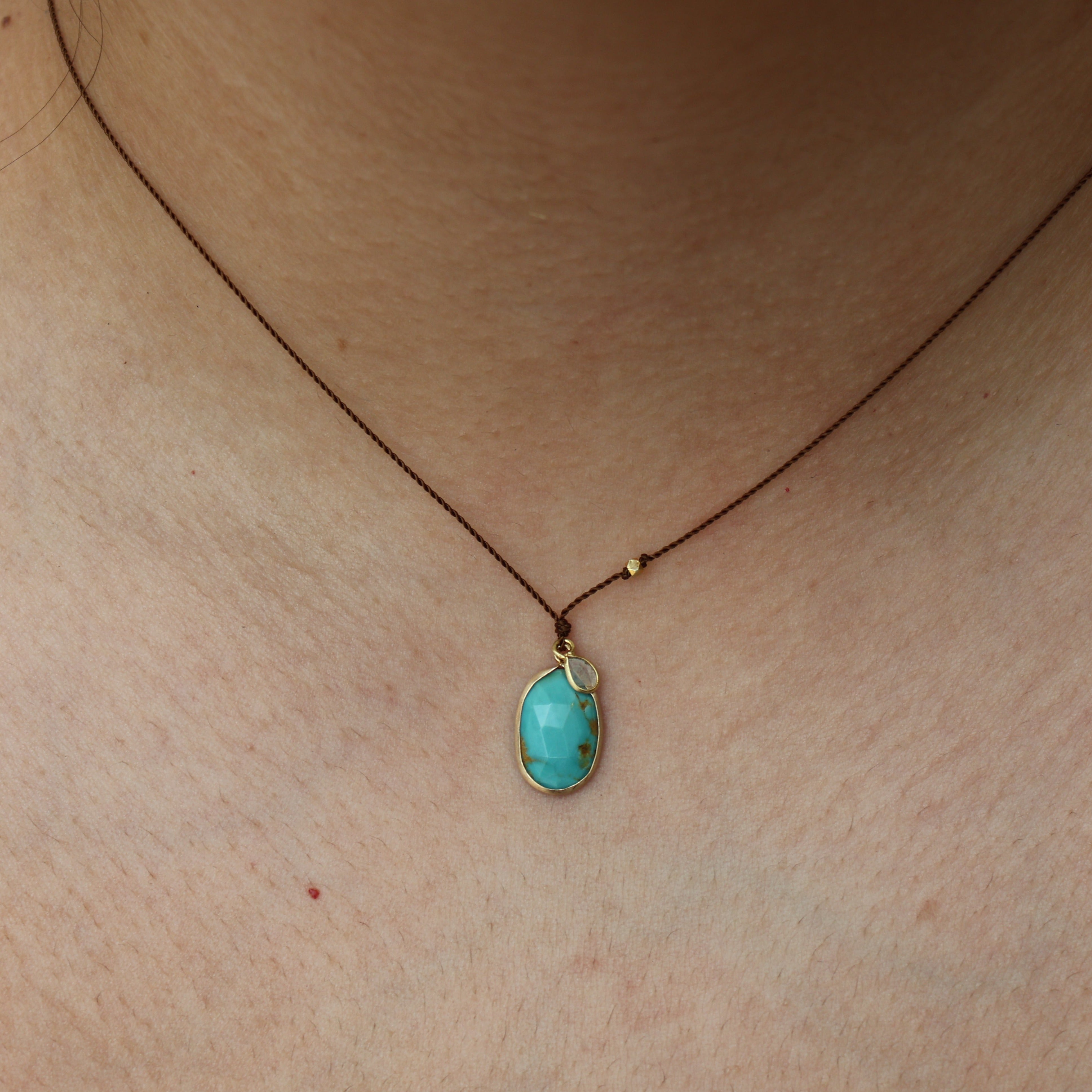 Turquoise & Diamond Necklace