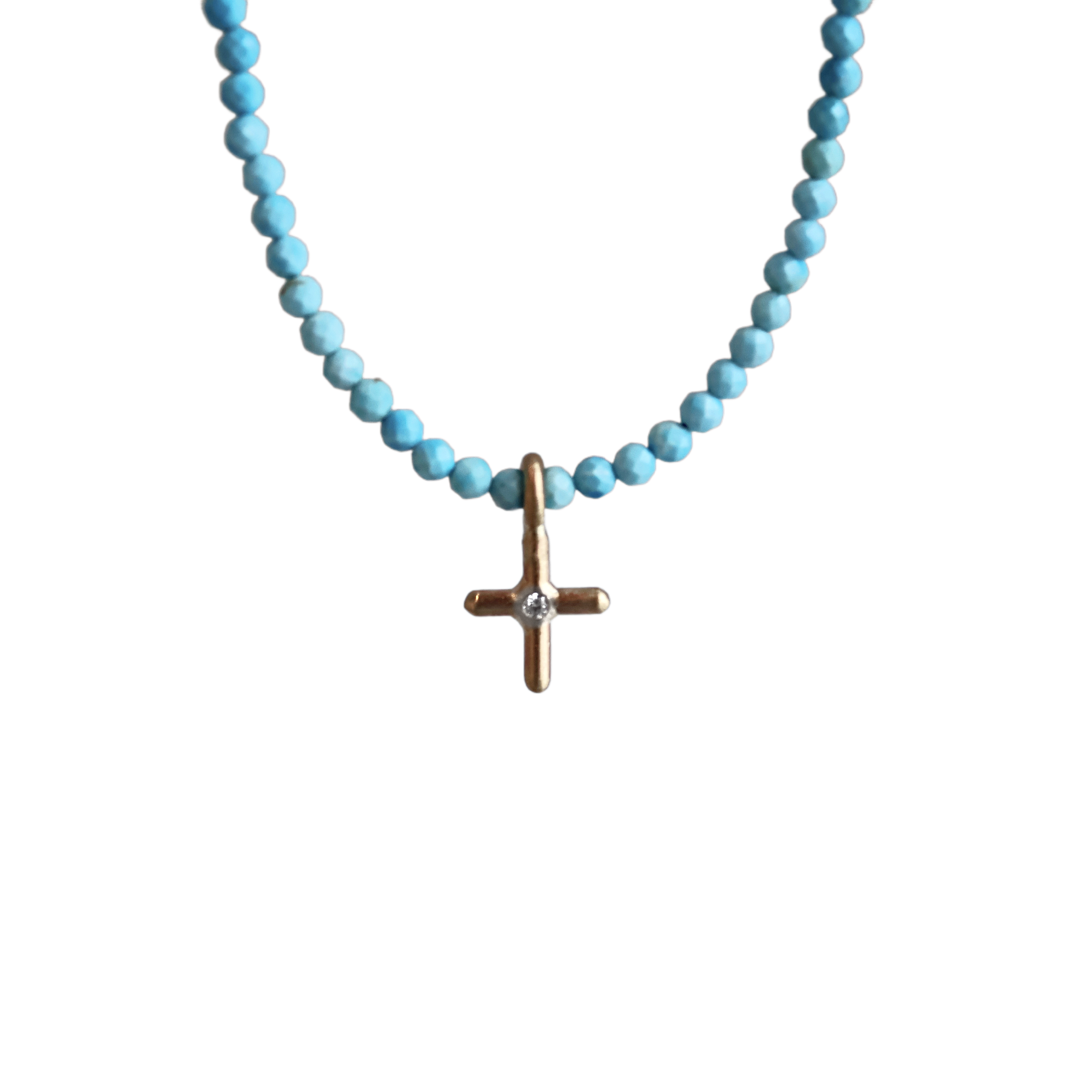 Turquoise Cross Baby Necklace