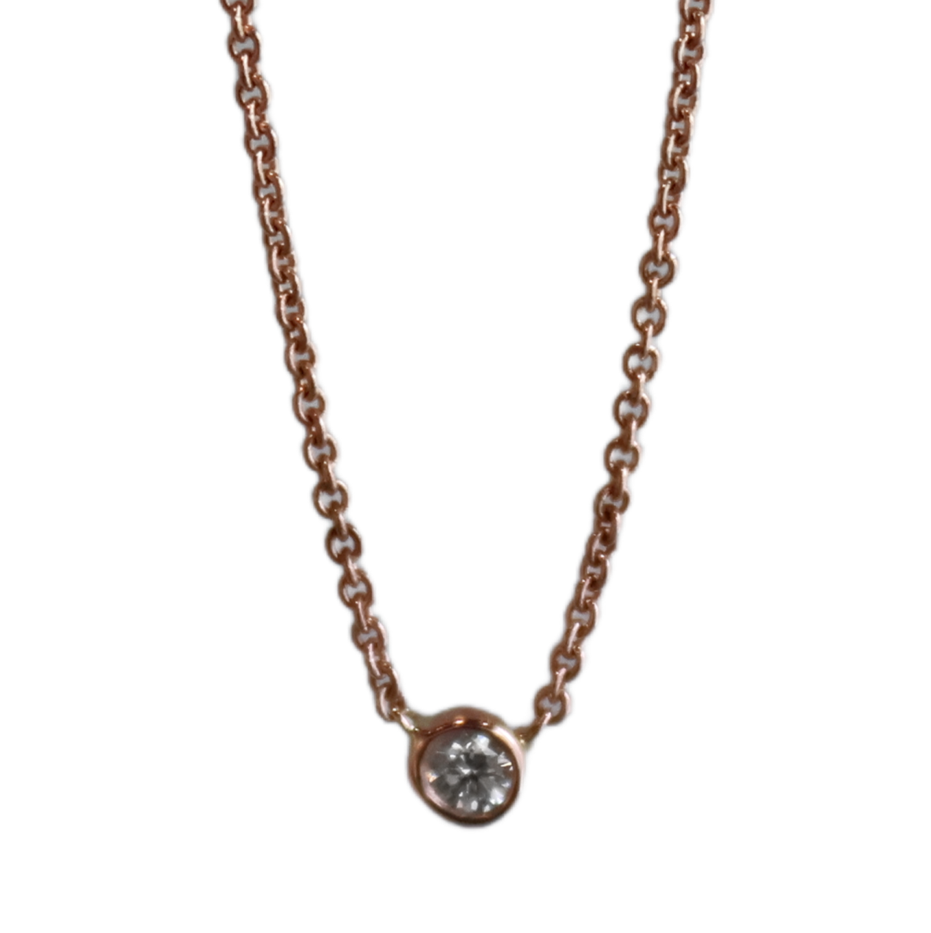 Kids Bezel Set Diamond Necklace