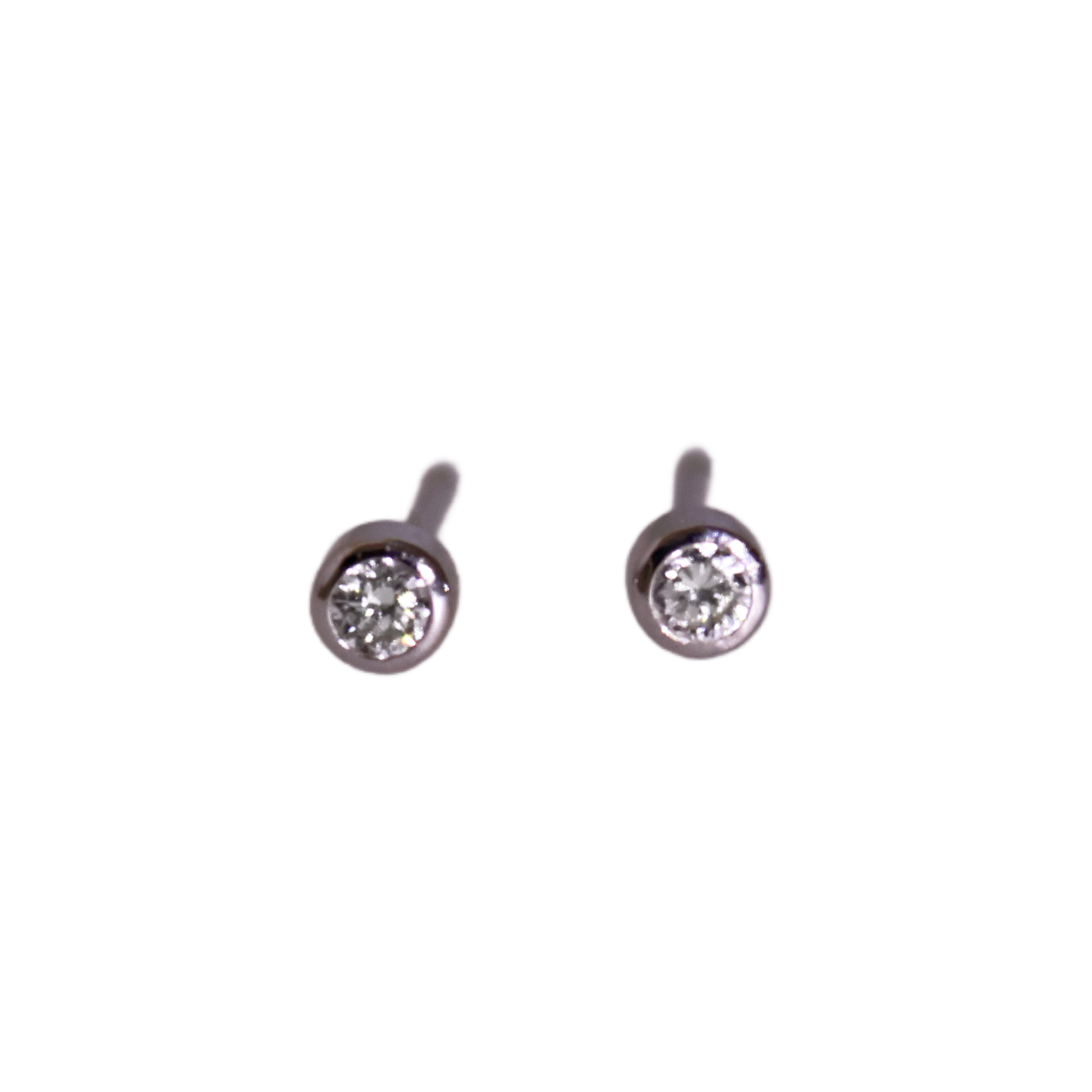 Bezel Set Diamond Studs