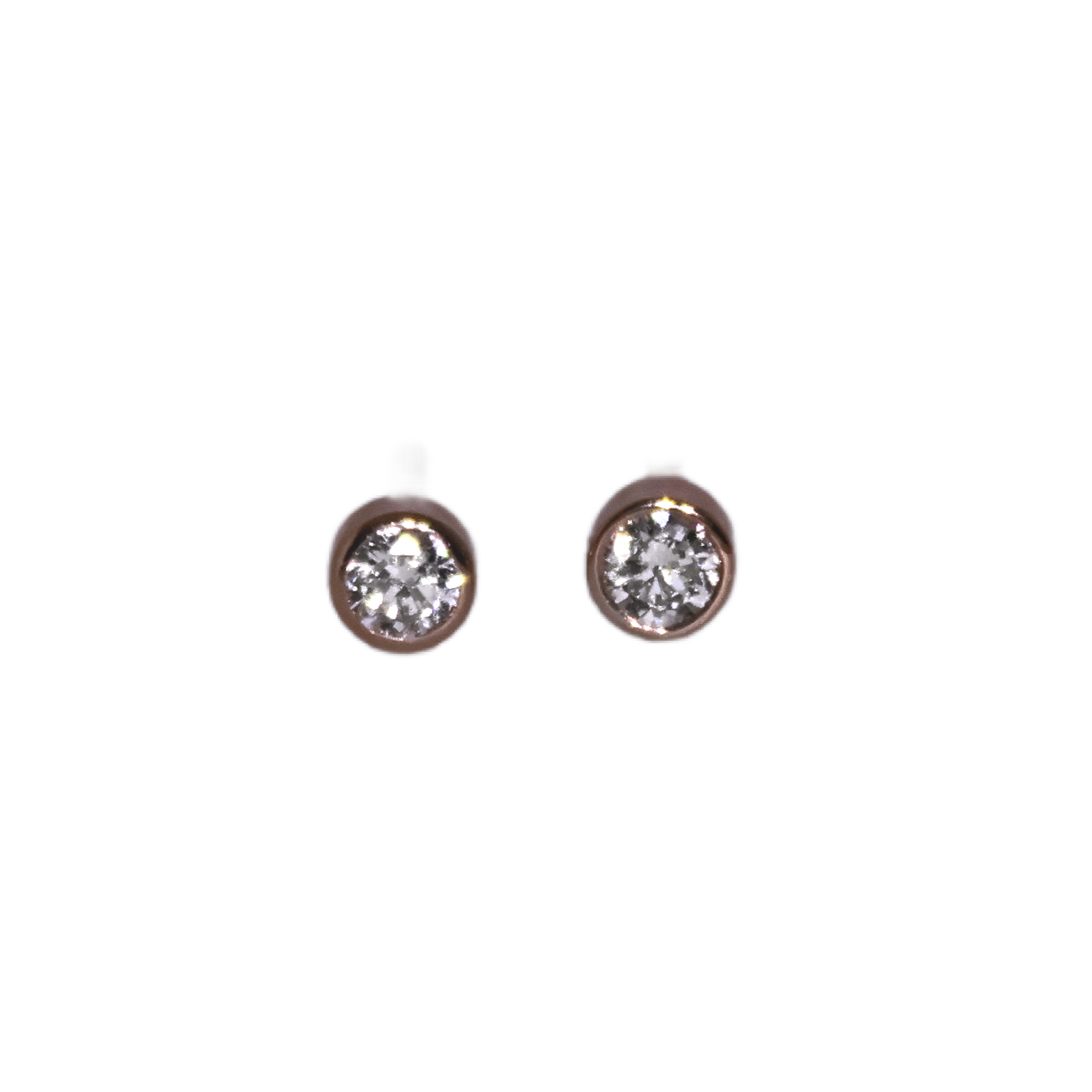 Bezel Set Diamond Studs