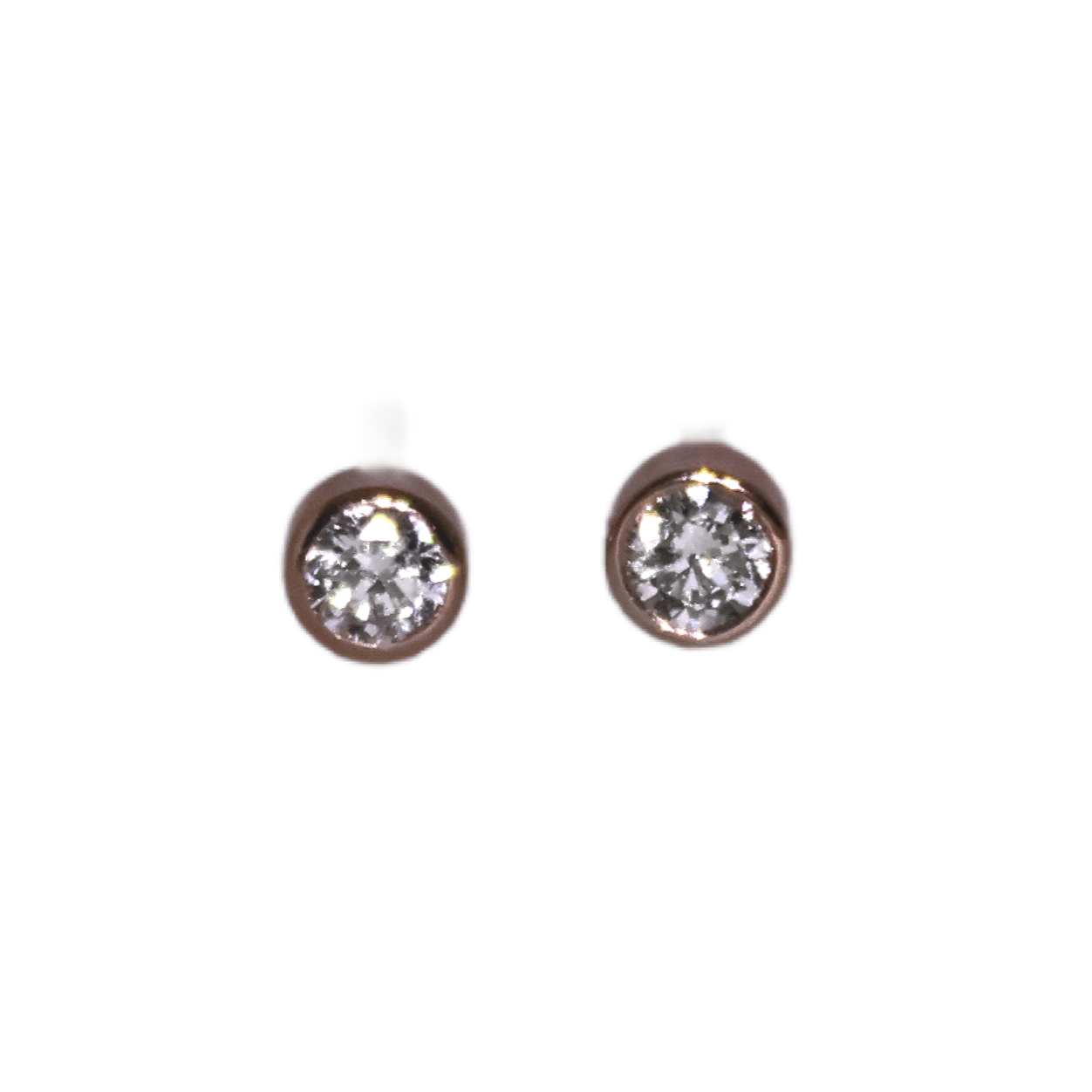 Bezel Set Diamond Studs