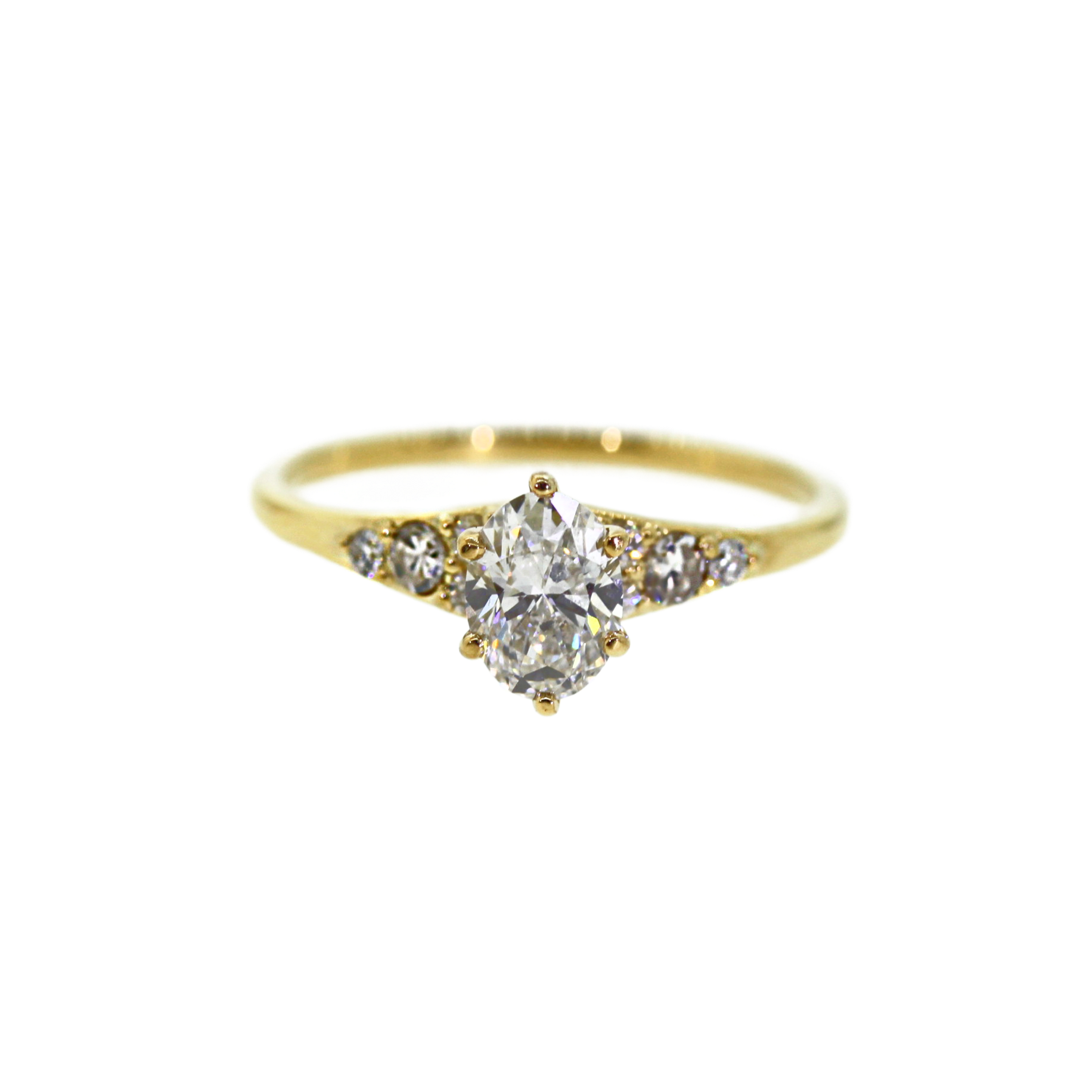 Marquise Cut Diamond & Pave Engagement Ring