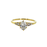 Marquise Cut Diamond & Pave Engagement Ring