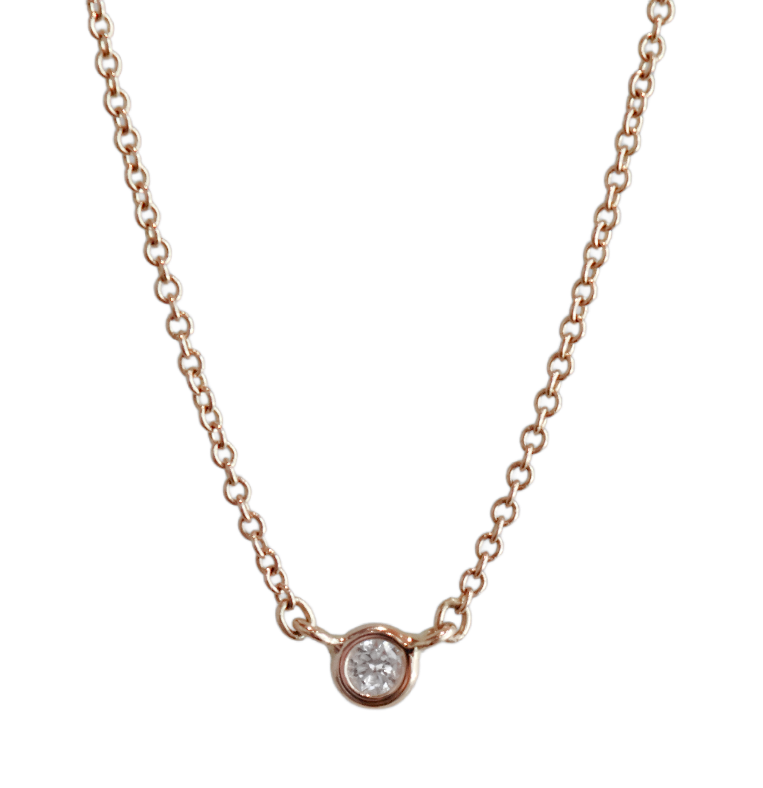 Single Bezel Diamond Necklace