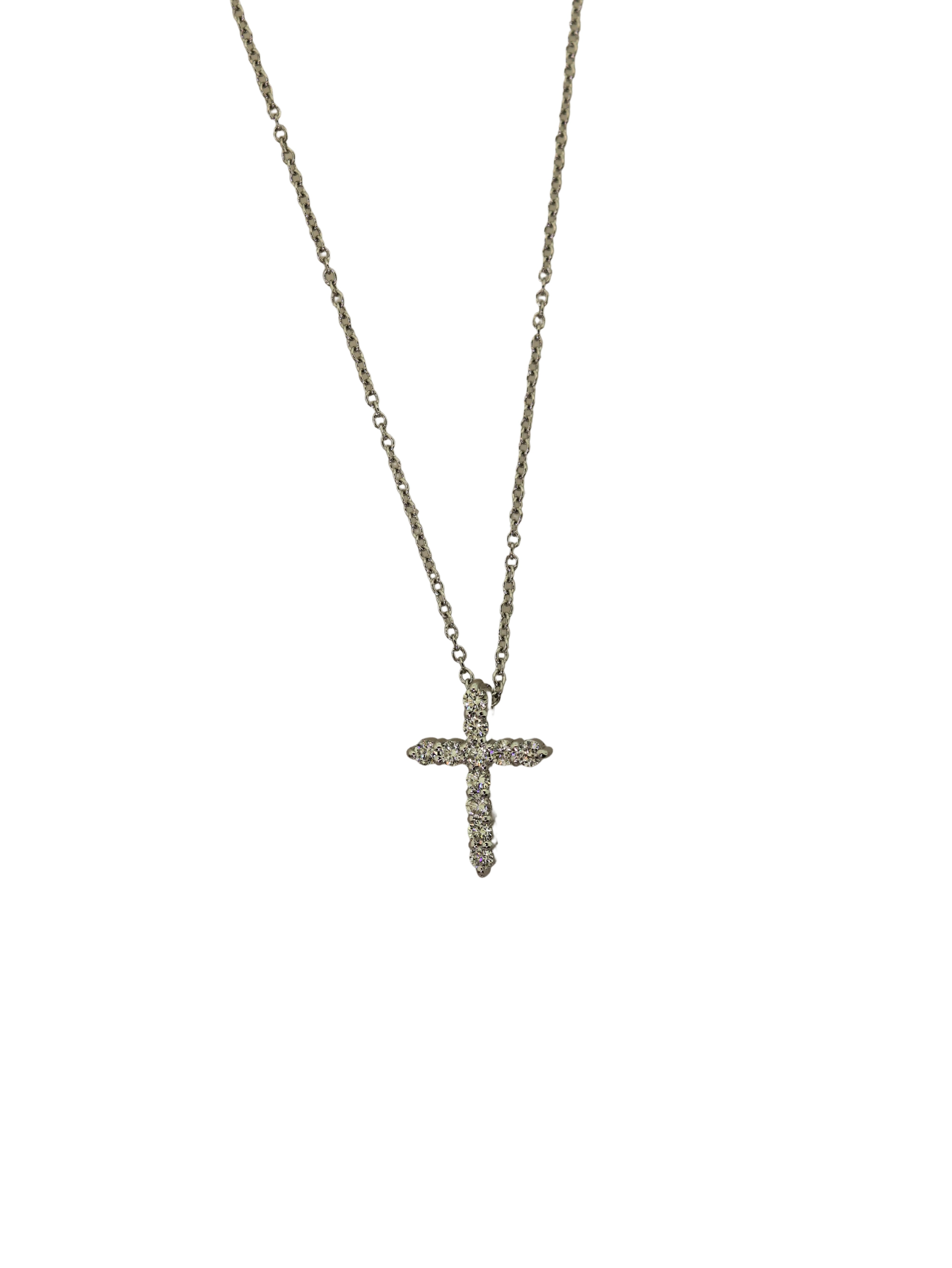 White Gold Diamond Cross