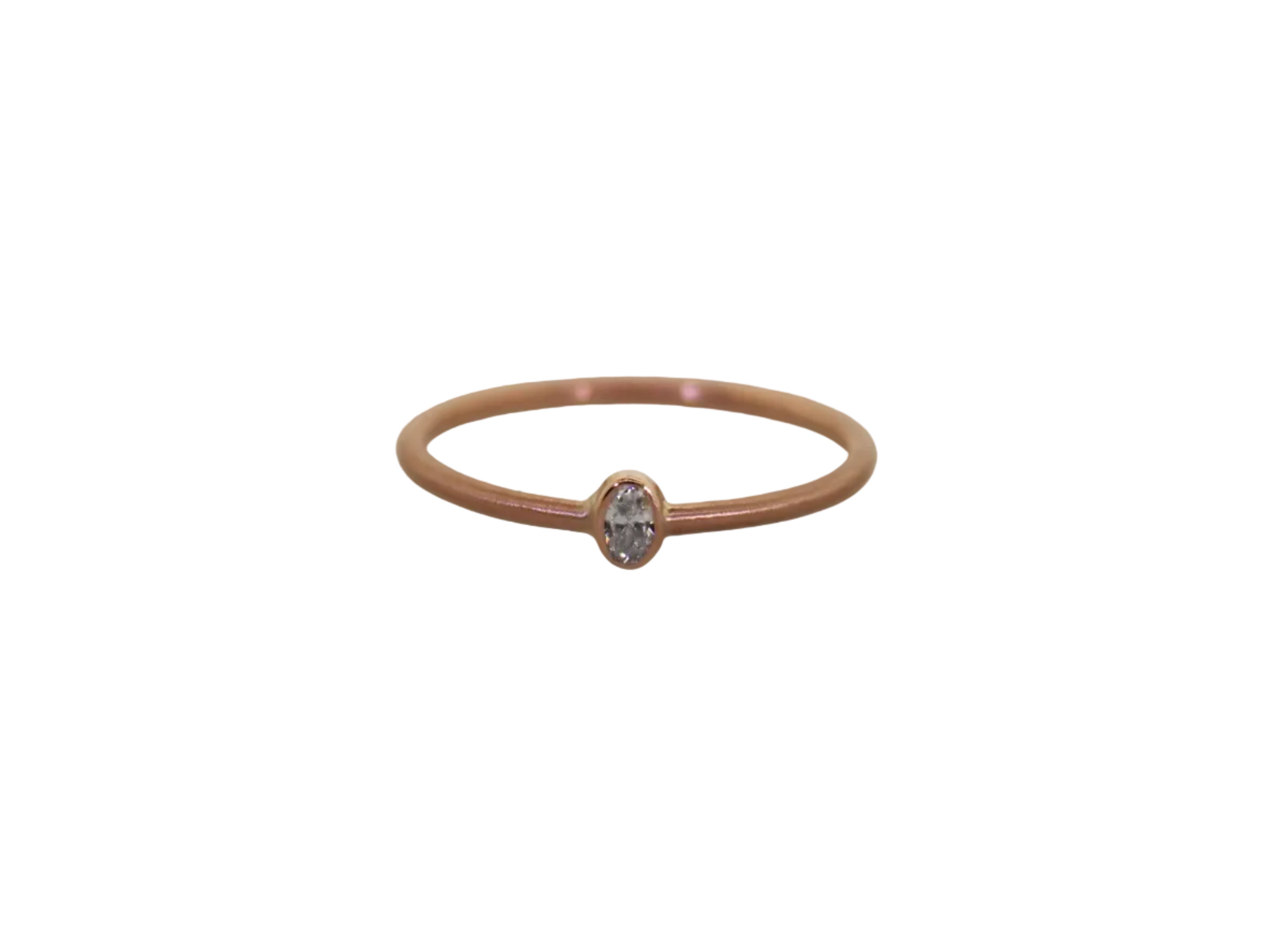 Rose Gold Dainty Diamond Band