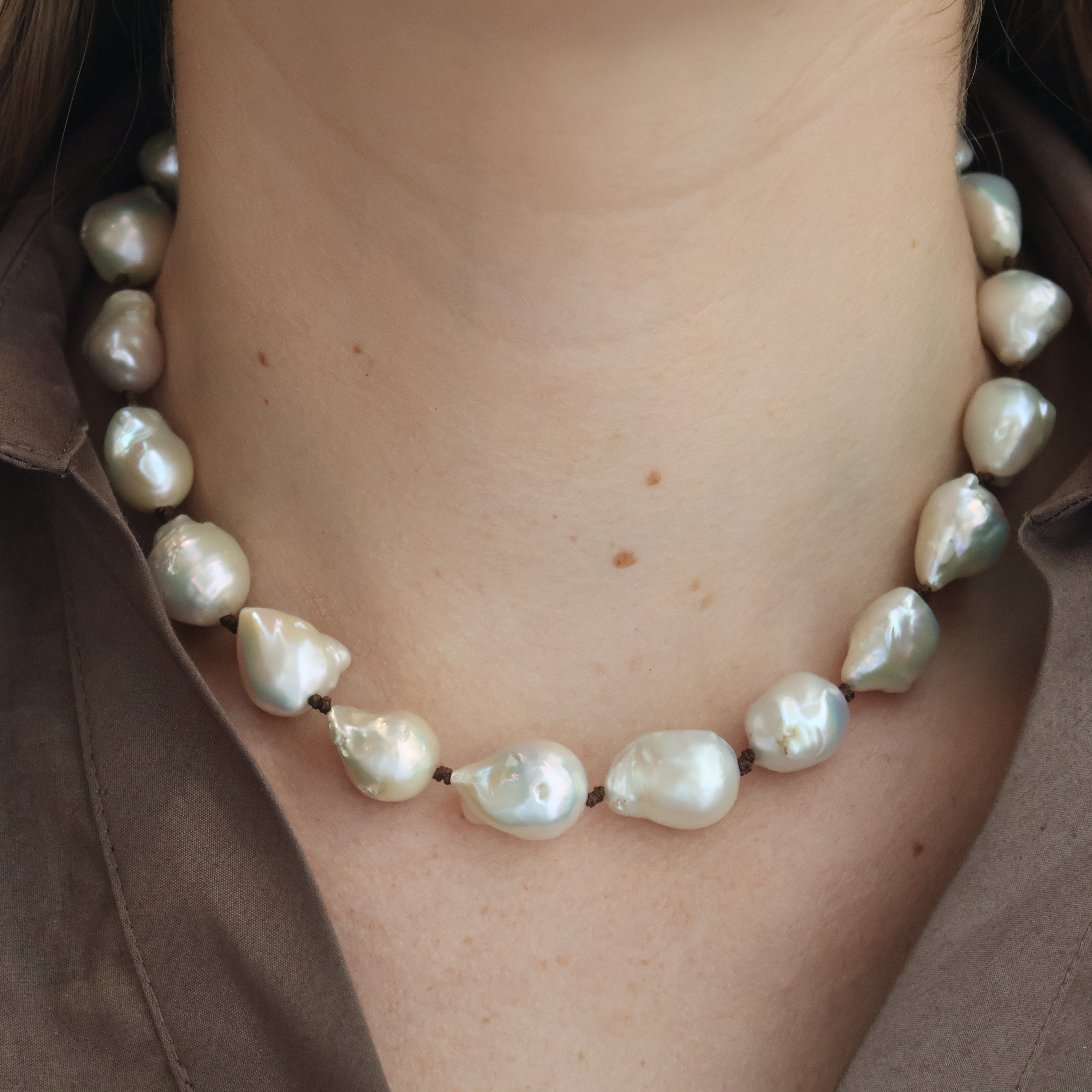 Cream Baroque Pearl Necklace