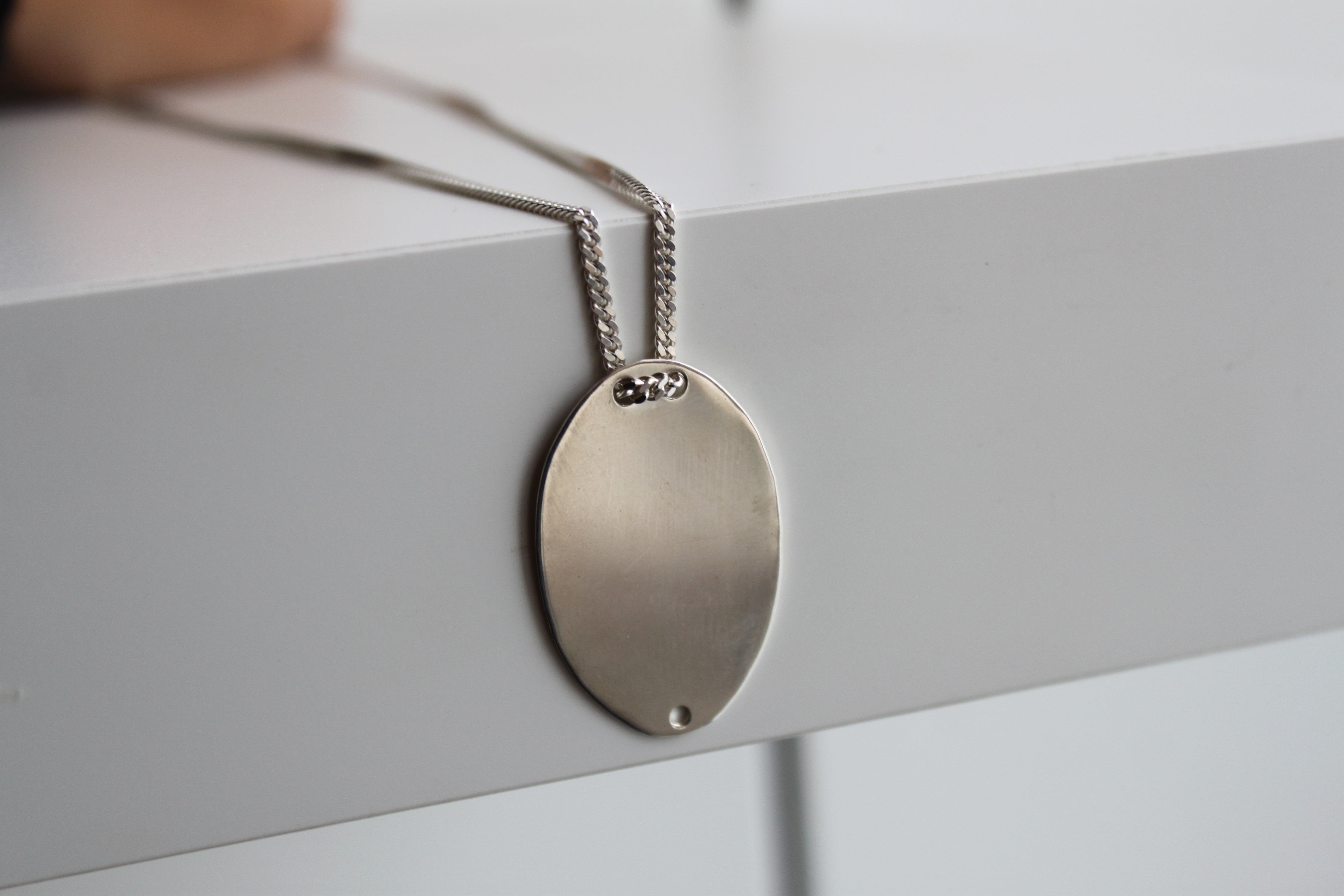 Large Oval Pendant Necklace